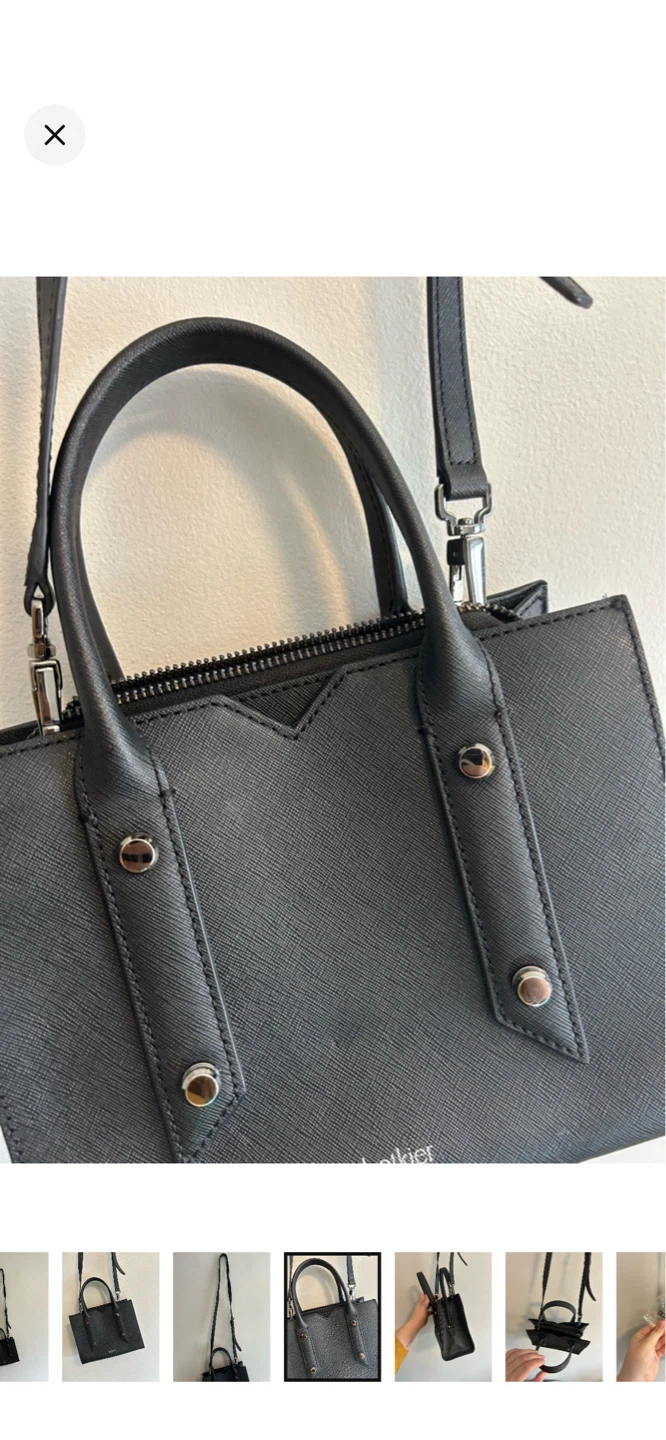 Black Leather Tote Bag by Bolker - photo 4