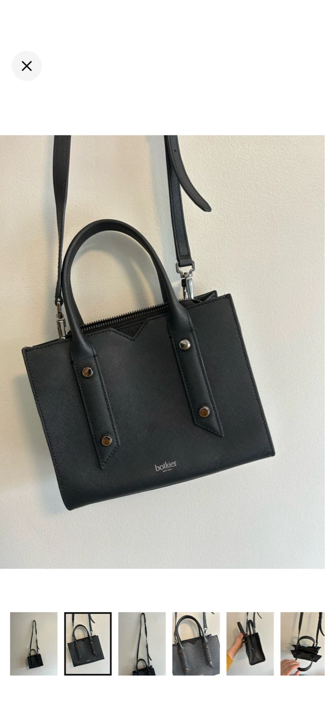 Black Leather Tote Bag by Bolker - photo 2