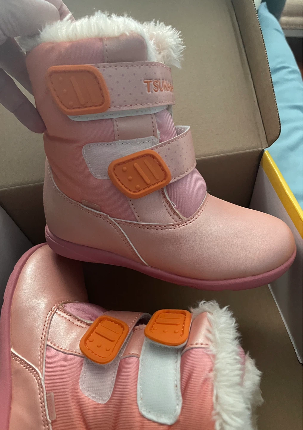 Tsukihoshi Teddy Snow Boots Pink Size 10 - photo 4