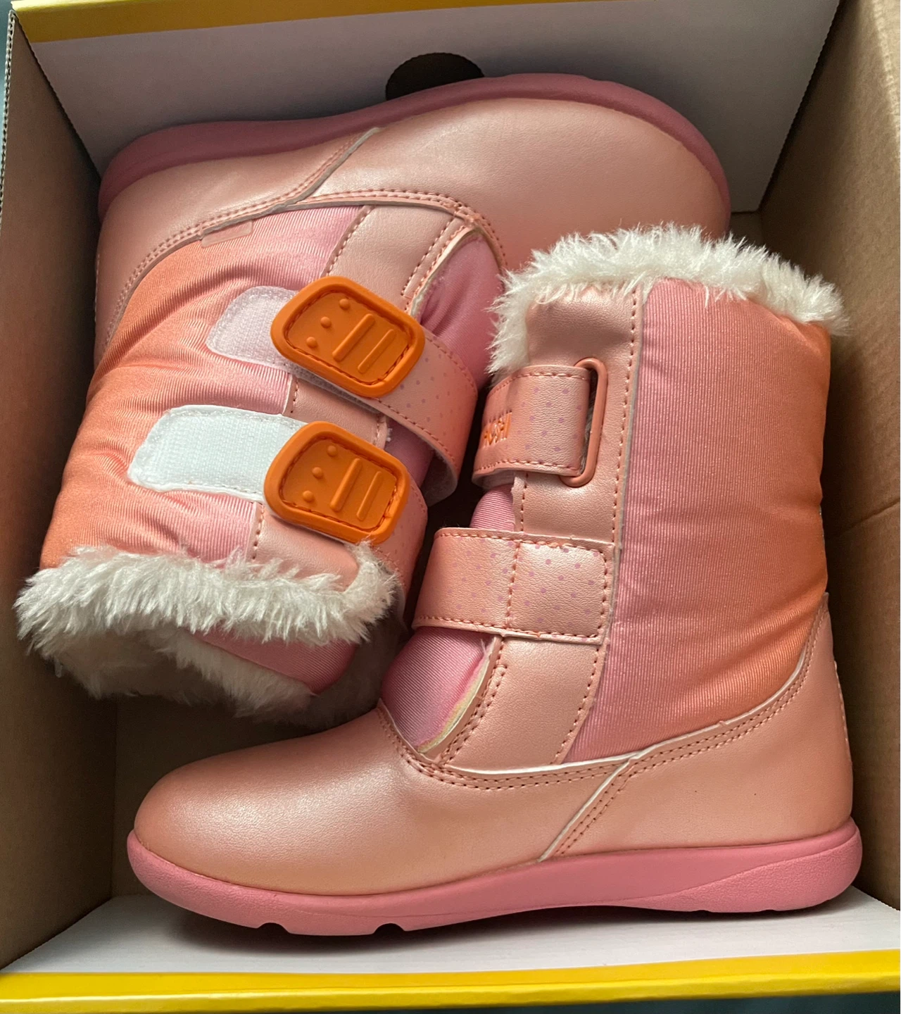 Tsukihoshi Teddy Snow Boots Pink Size 10