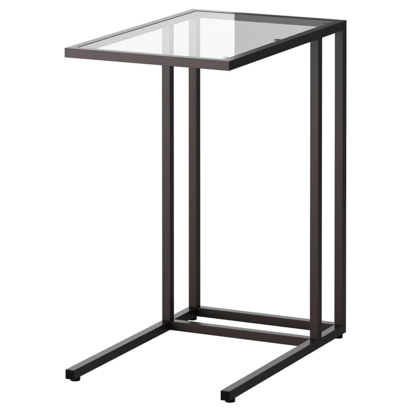 Glass top side table