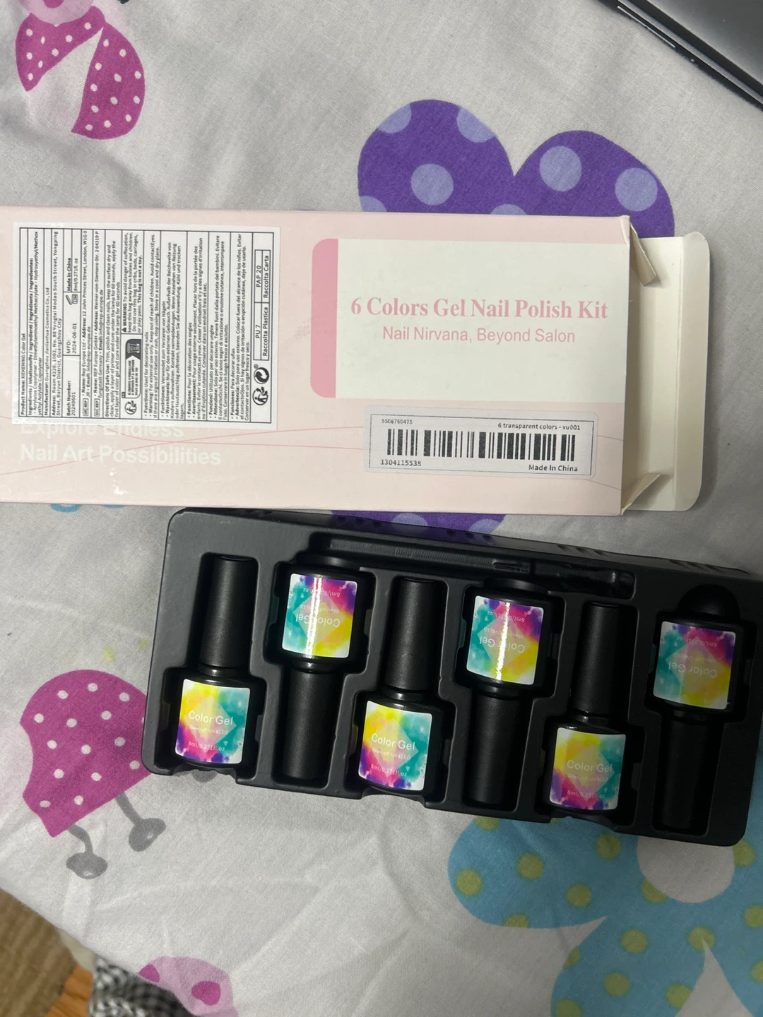 6 Colors Gel Nail Polish Kit - Nail Nirvana, Beyond Salon