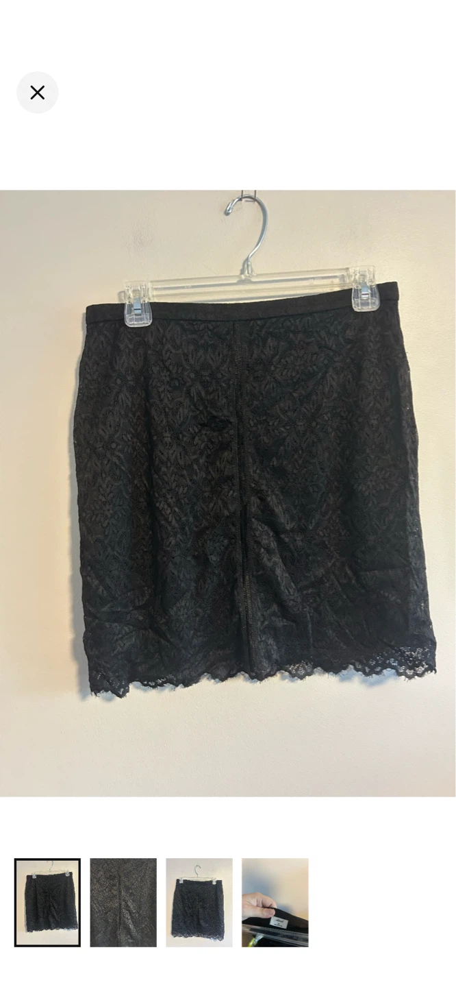 Wilfred Black Lace Mini Skirt Size 10