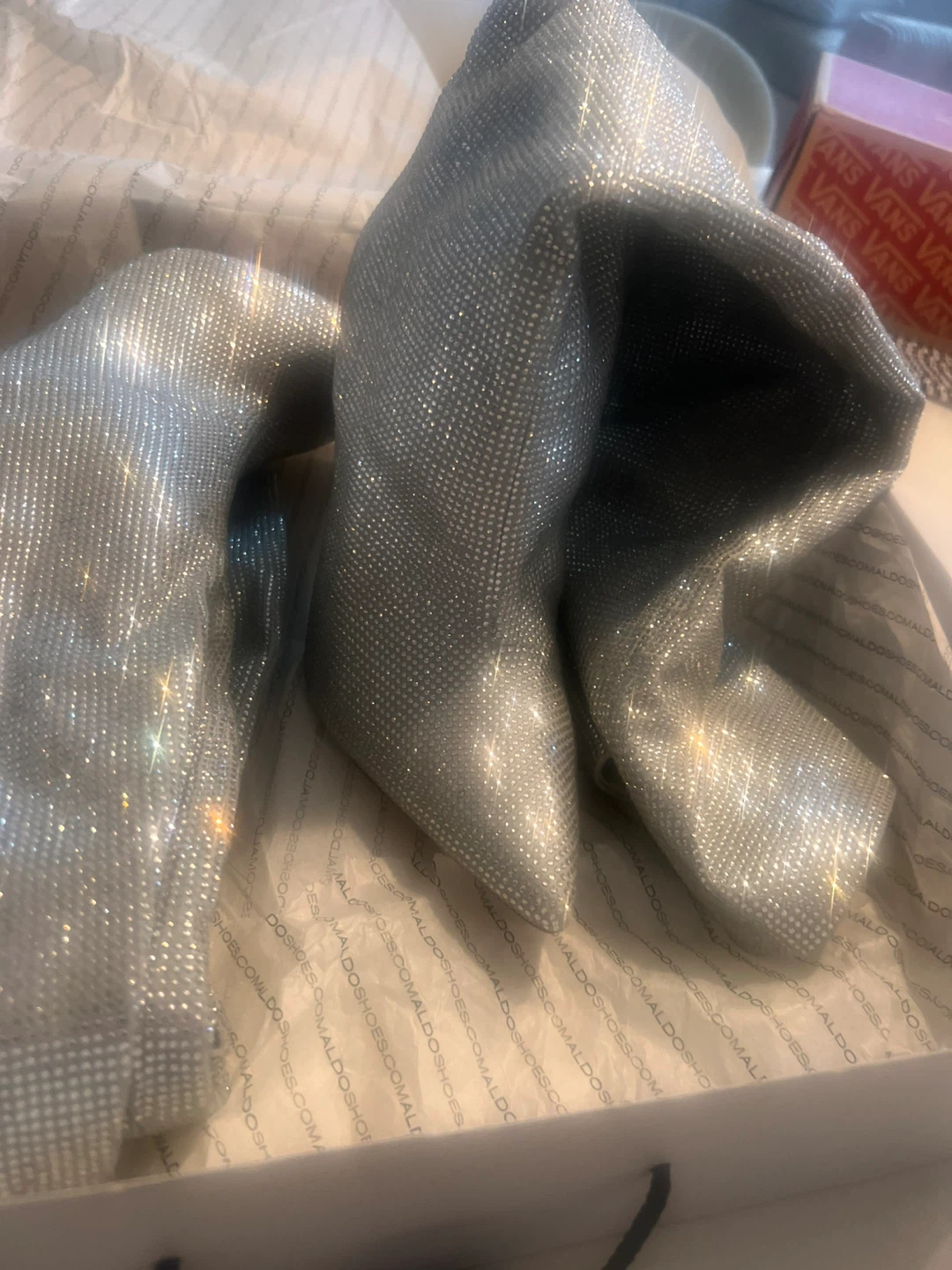 ALDO Sparkly Silver Boots