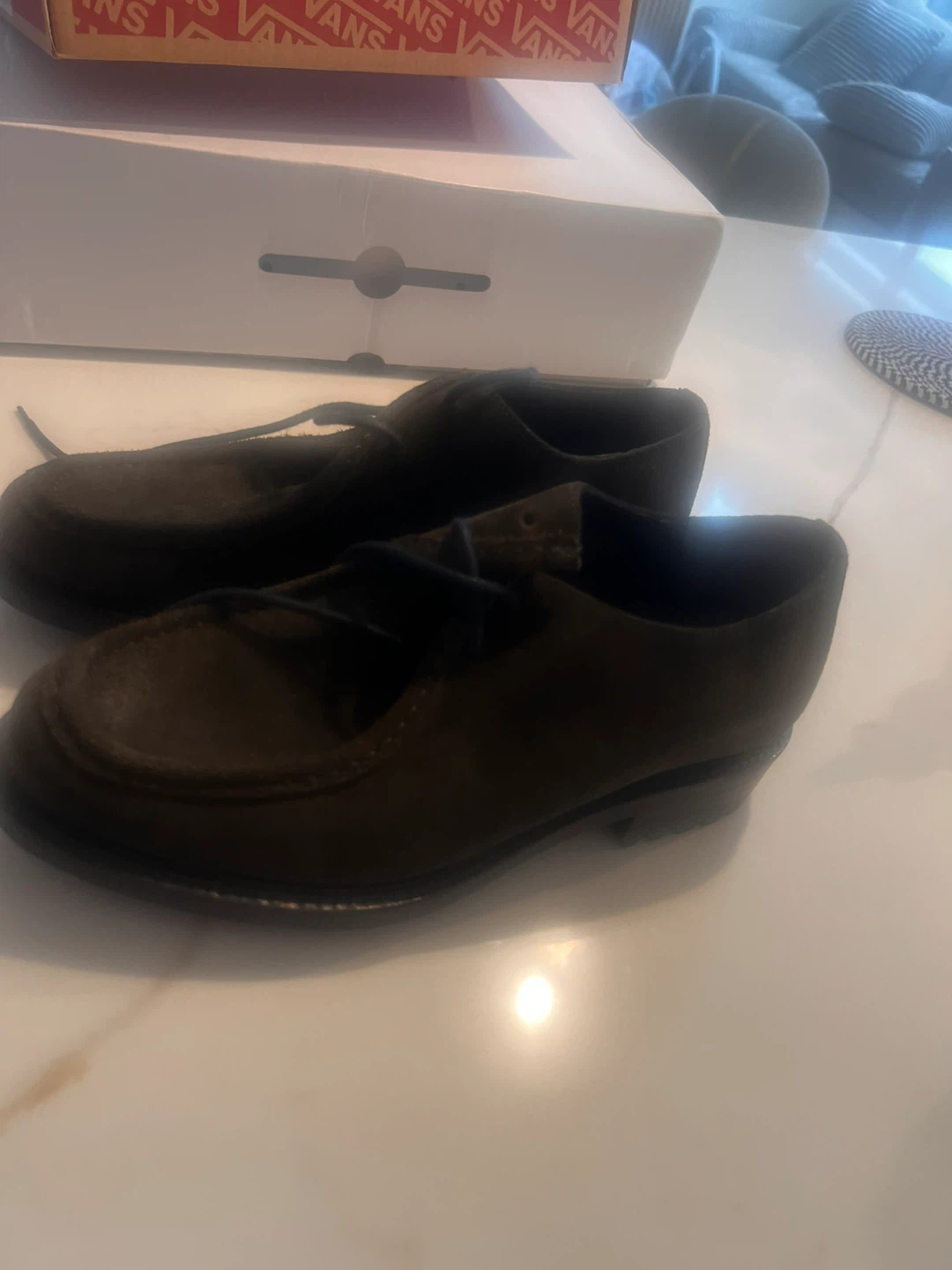 Men's Brown Suede Lace-Up Shoes - photo 2