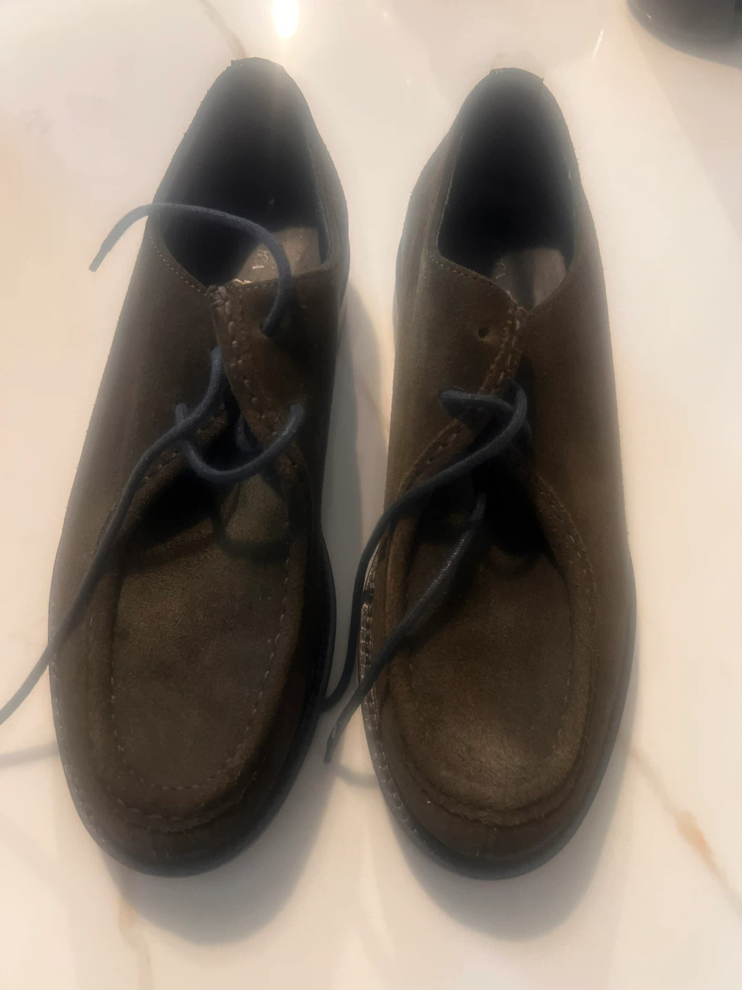Men's Brown Suede Lace-Up Shoes