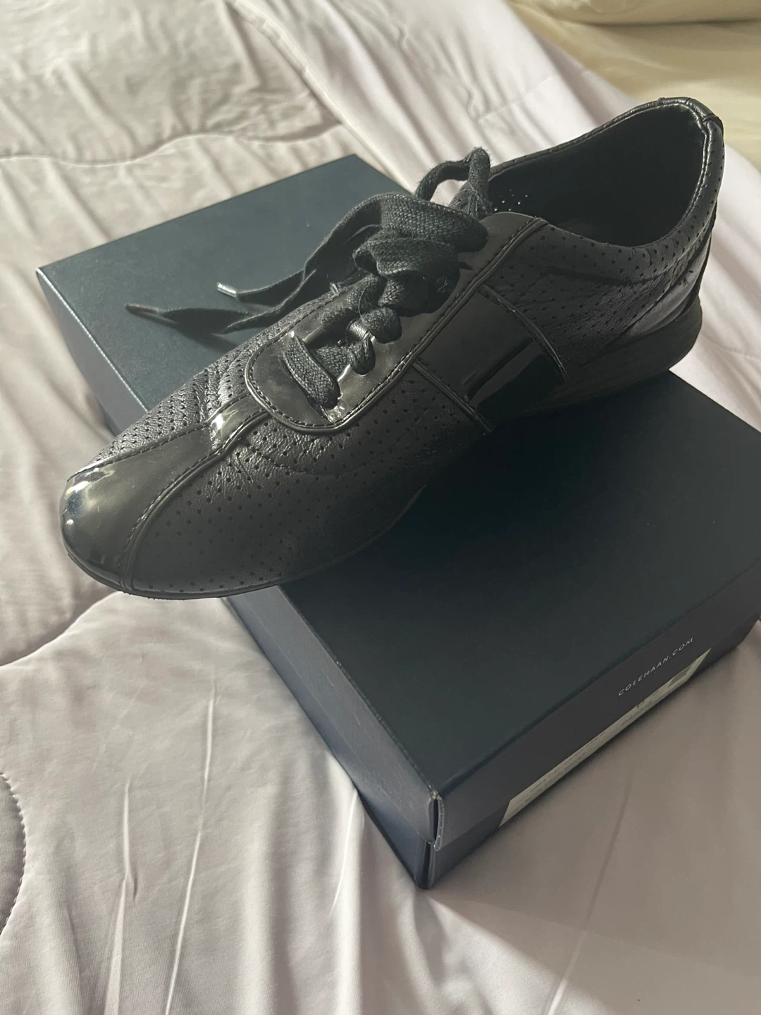 Cole Haan Bria Perforated Sneakers Size 6.5 Black
