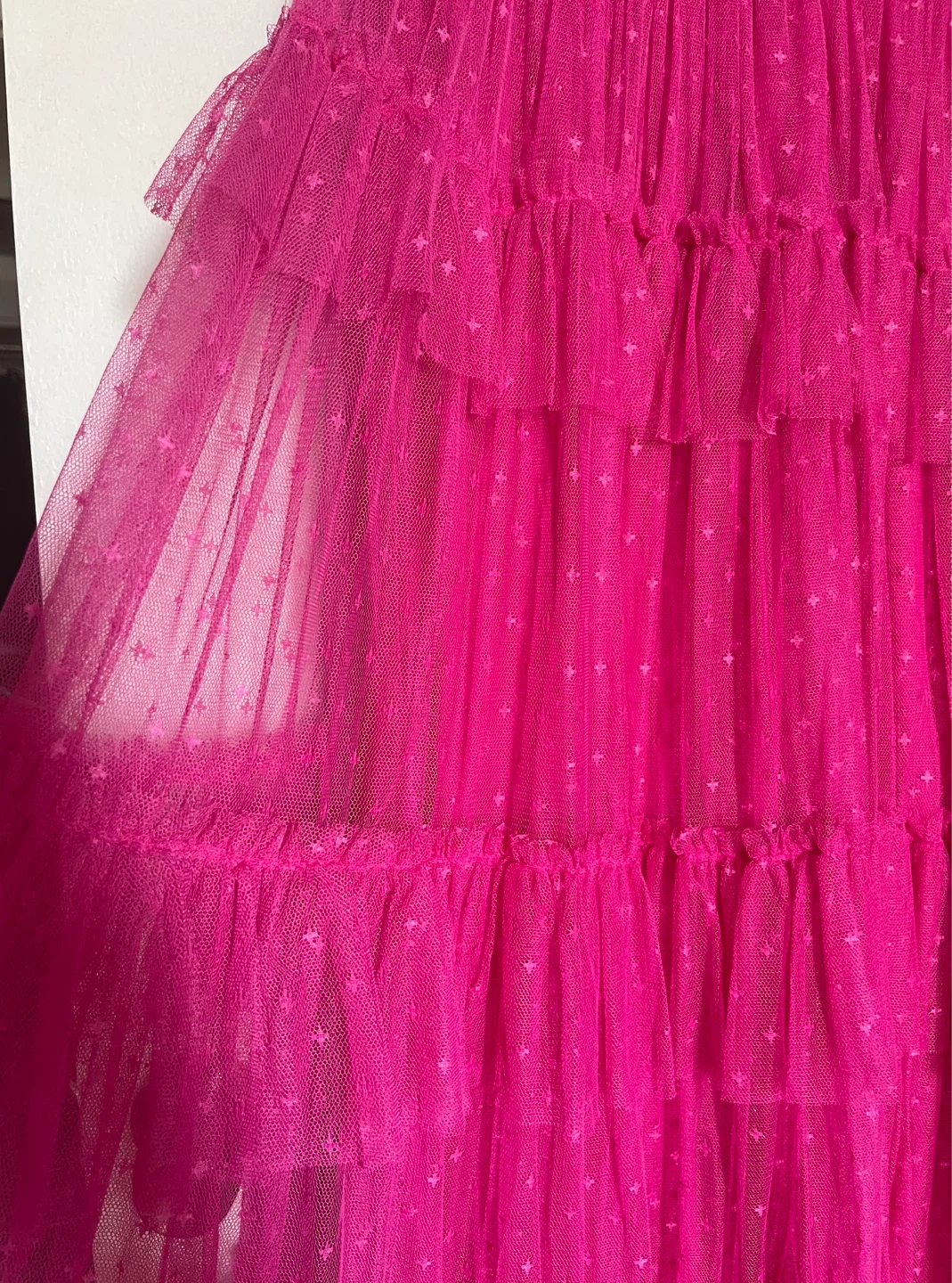 Ivy City Pink Tulle Ruffle Dress Size Medium - photo 5