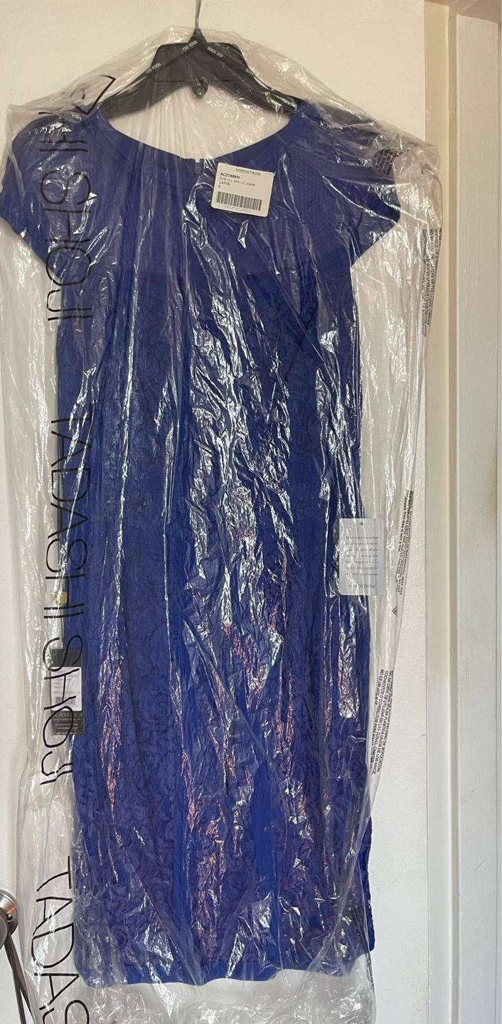 Tadashi Shoji Lace Sheath Dress - Lapis Blue - Size 6 - photo 2