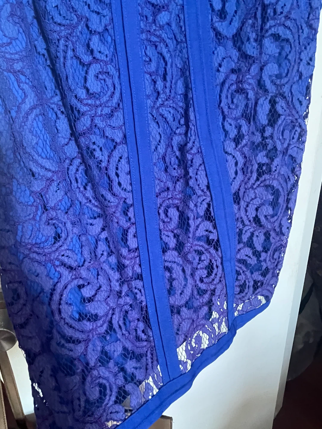 Tadashi Shoji Lace Sheath Dress - Lapis Blue - Size 6 - photo 5