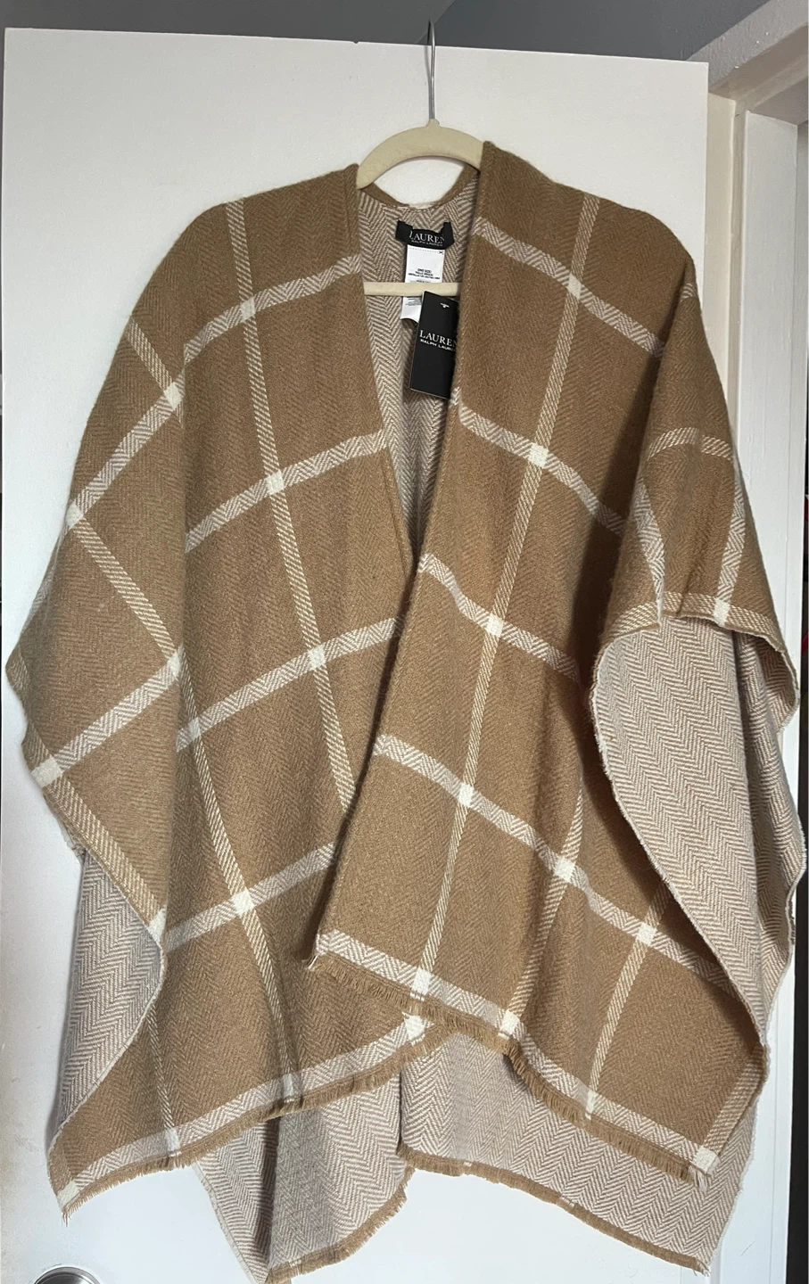 Lauren Ralph Lauren One Size Plaid Wrap Shawl