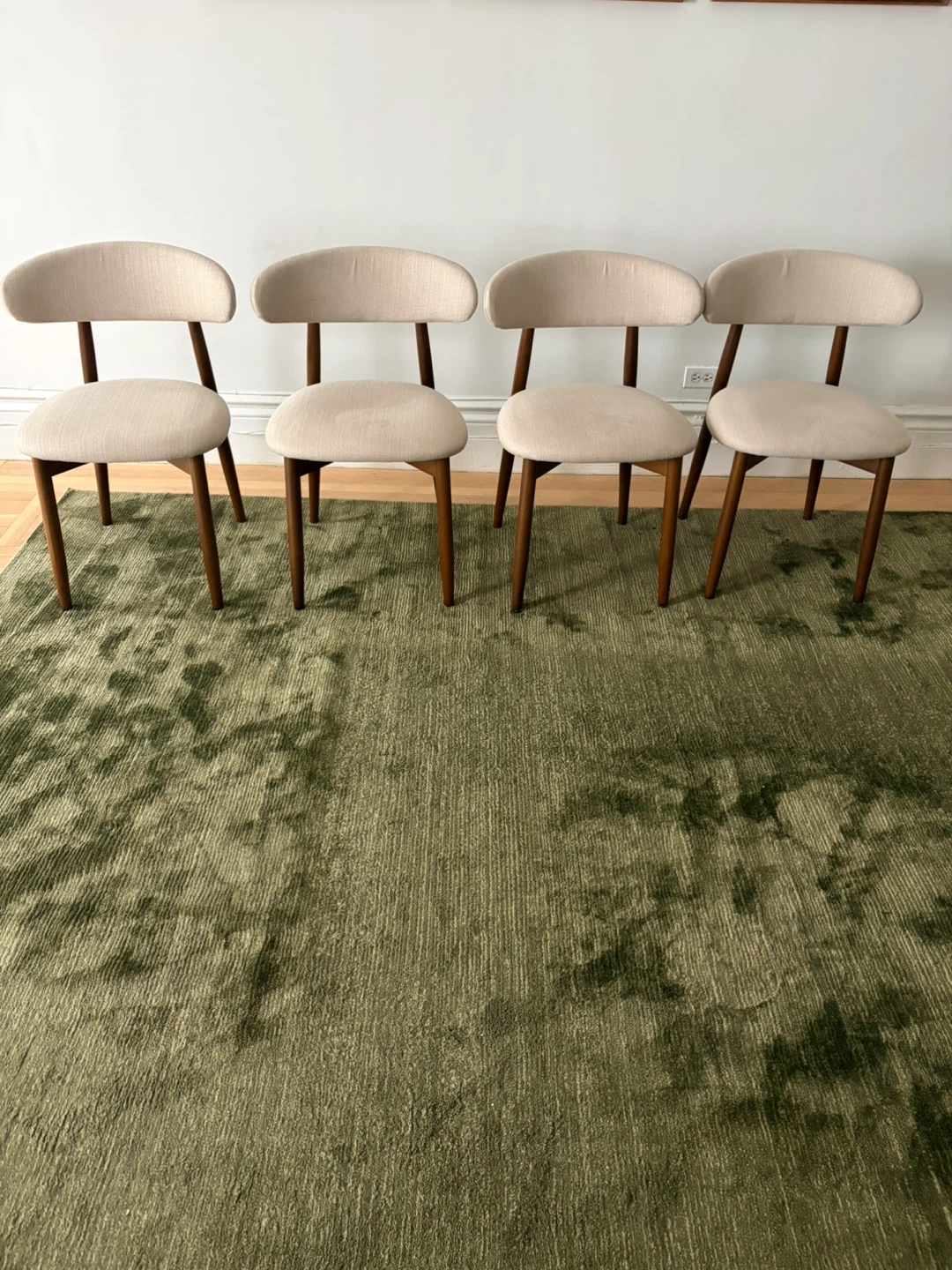 Corrigan Studio Upholstered Solid Wood Dining Chair Set of 4