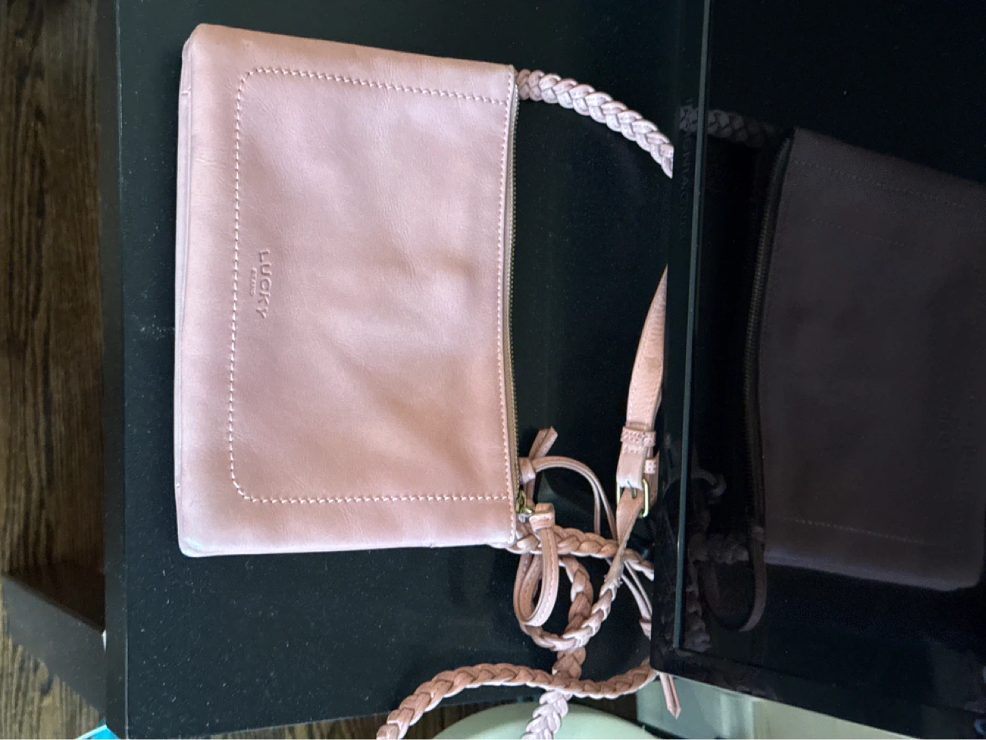 Lucky Brand Pink Leather Crossbody Bag