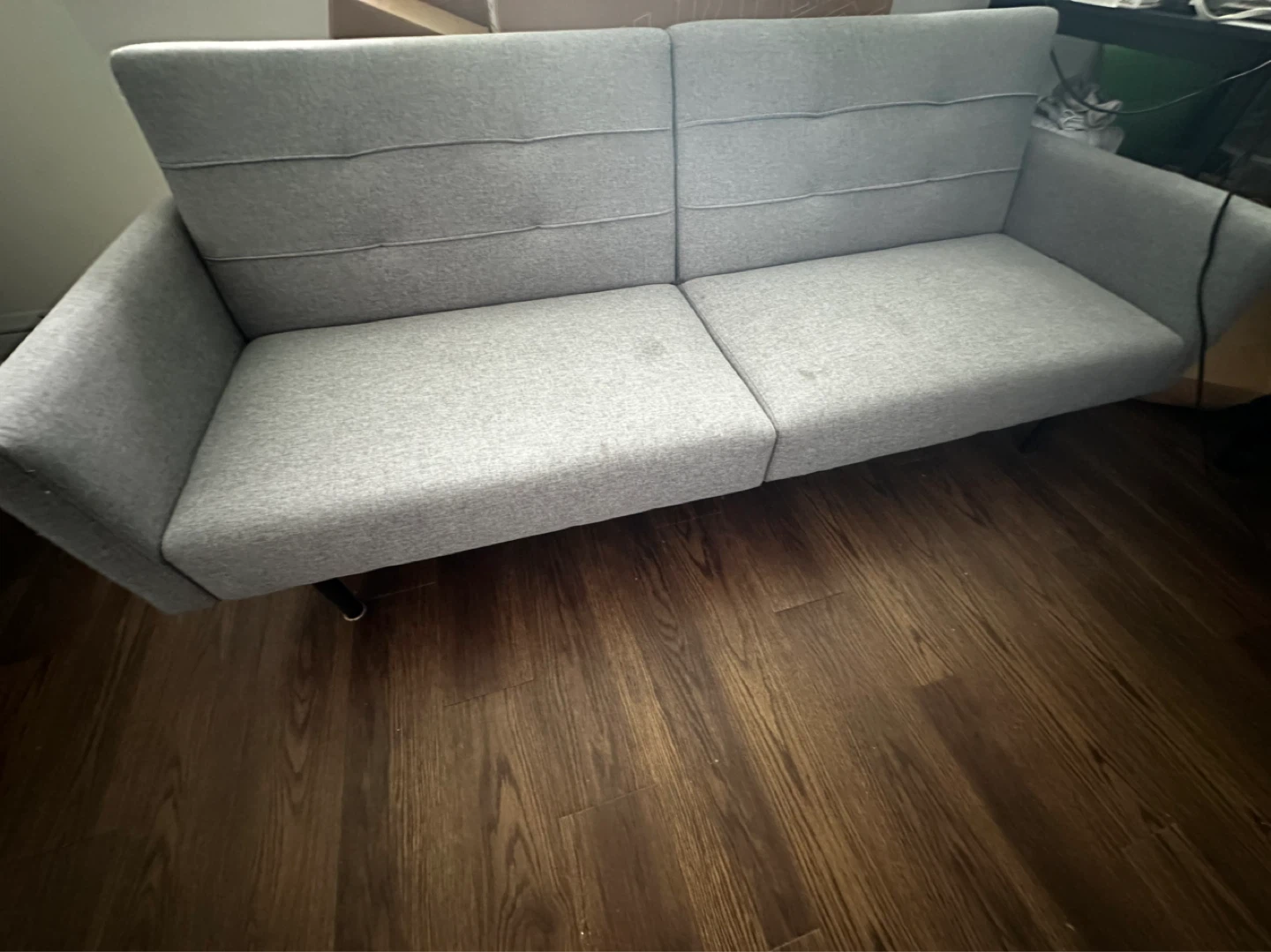 Grey ikea sofa cum bed