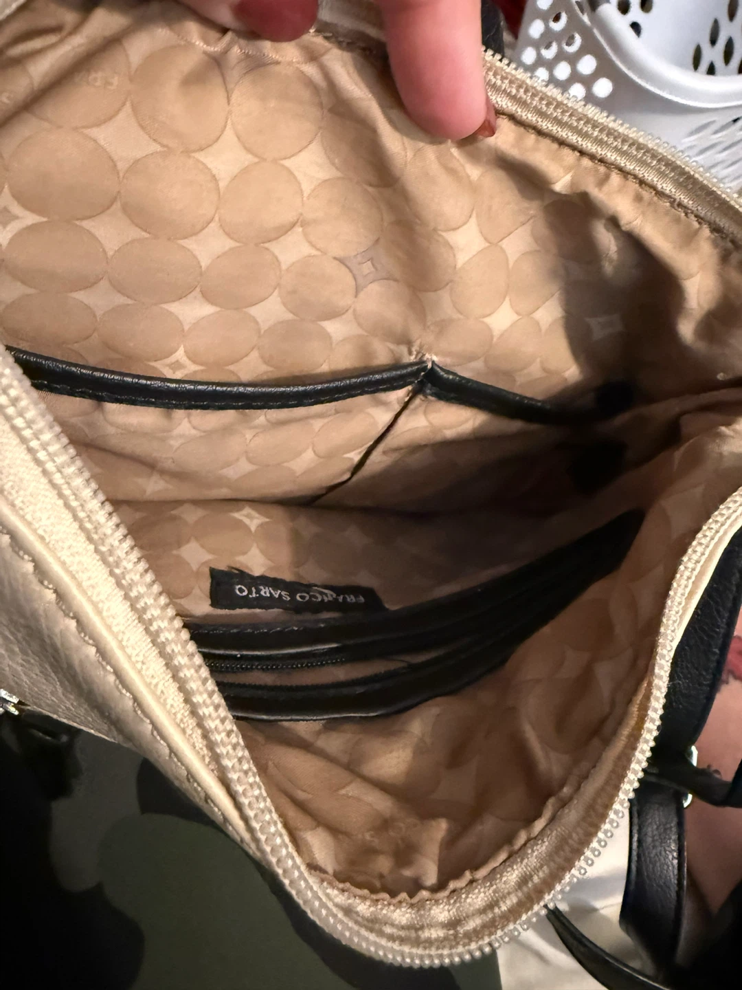 Franco Sarto Tan and Black Crossbody Purse - photo 5