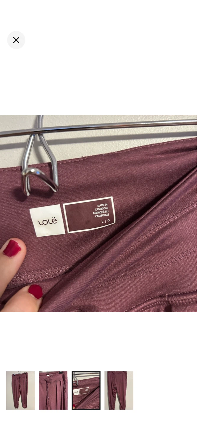 Lole Women's Jogger Pants - Size L - Mauve - photo 3