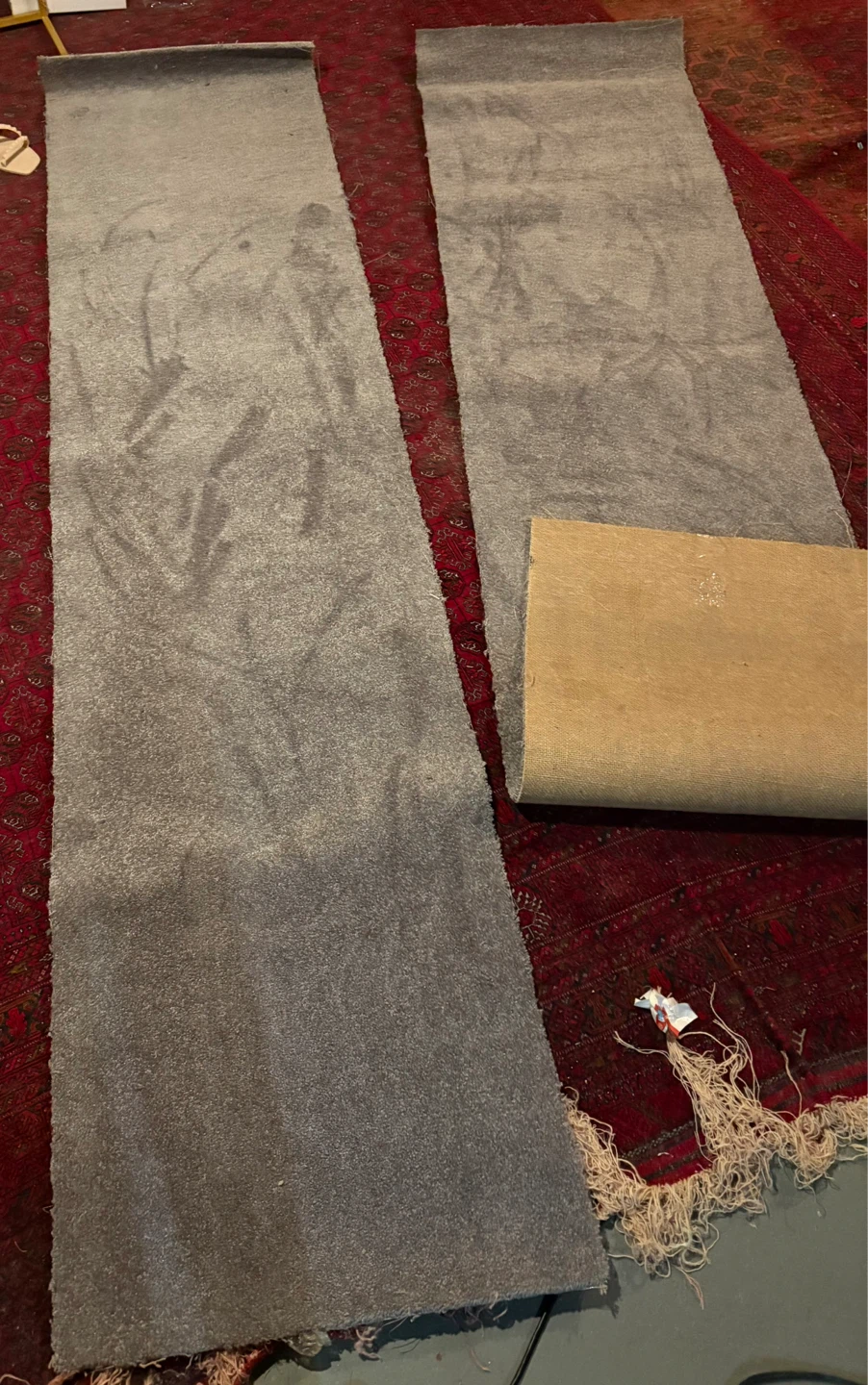 Two Grey Carpet Runners