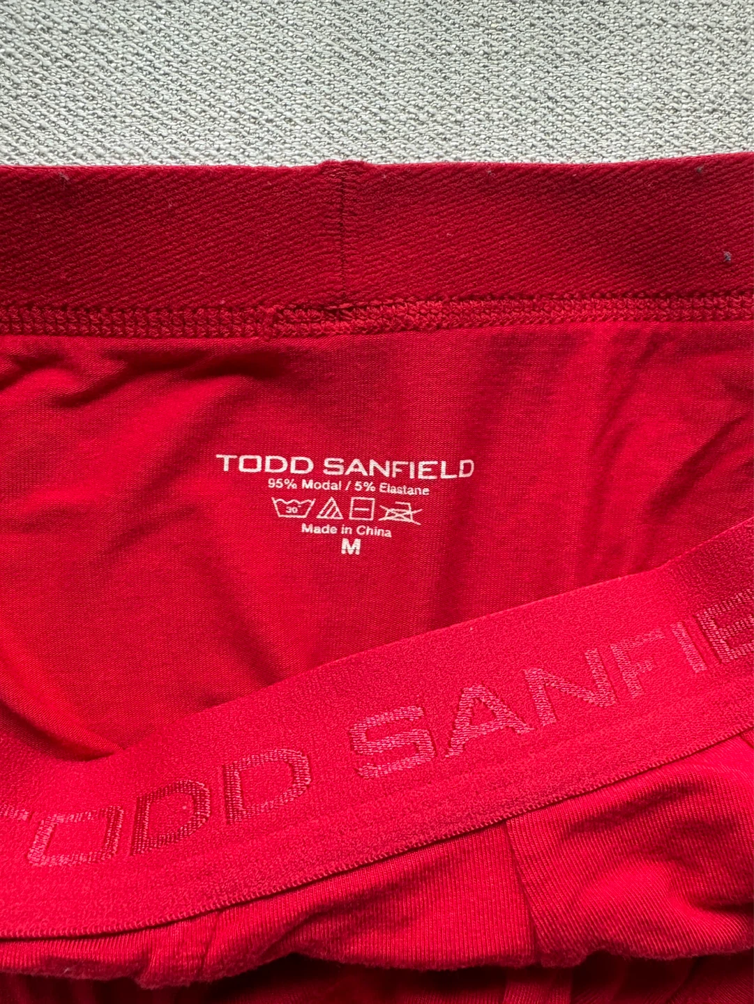 Men’s Underwear - Todd Sanfield Red Modal Briefs - photo 3