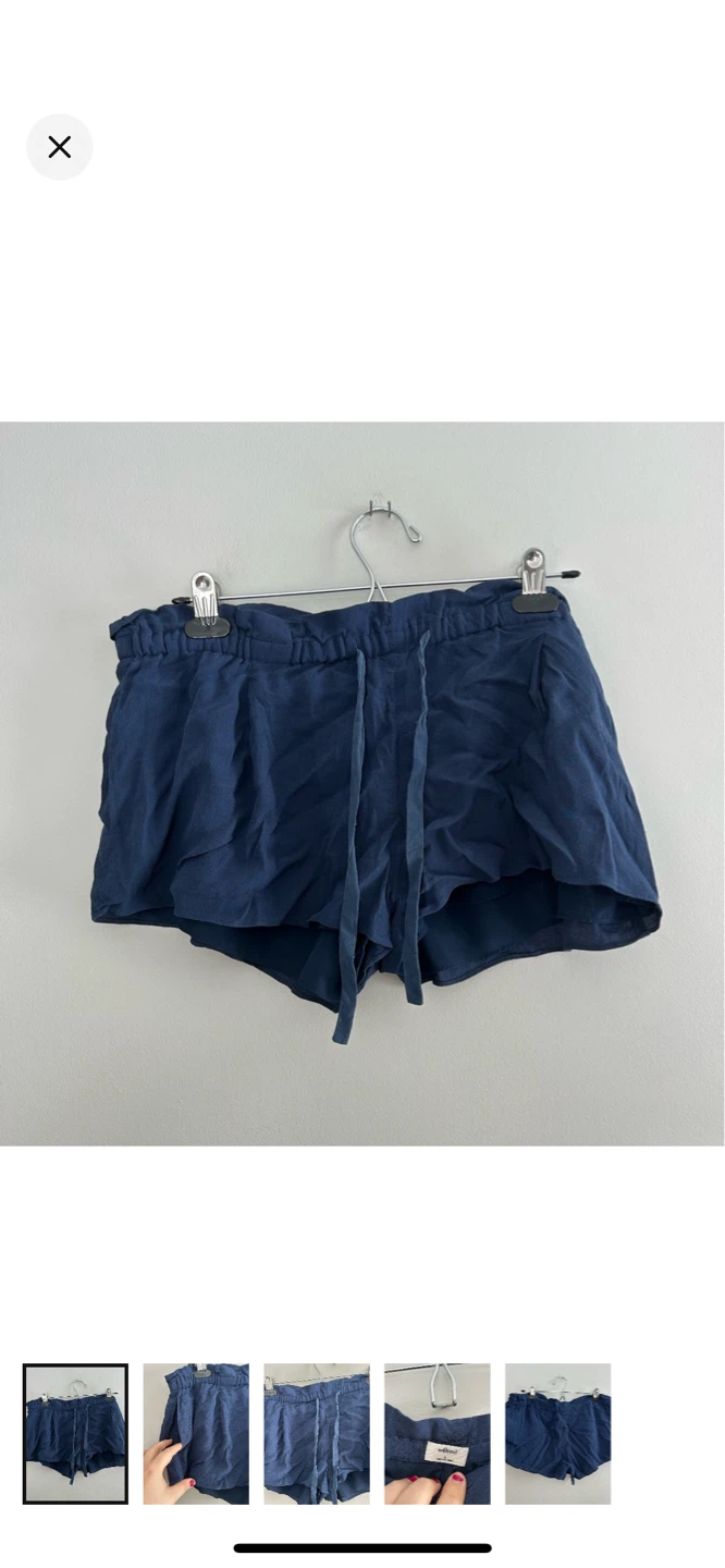 Wilfred Navy Blue Linen Blend Shorts - Size L