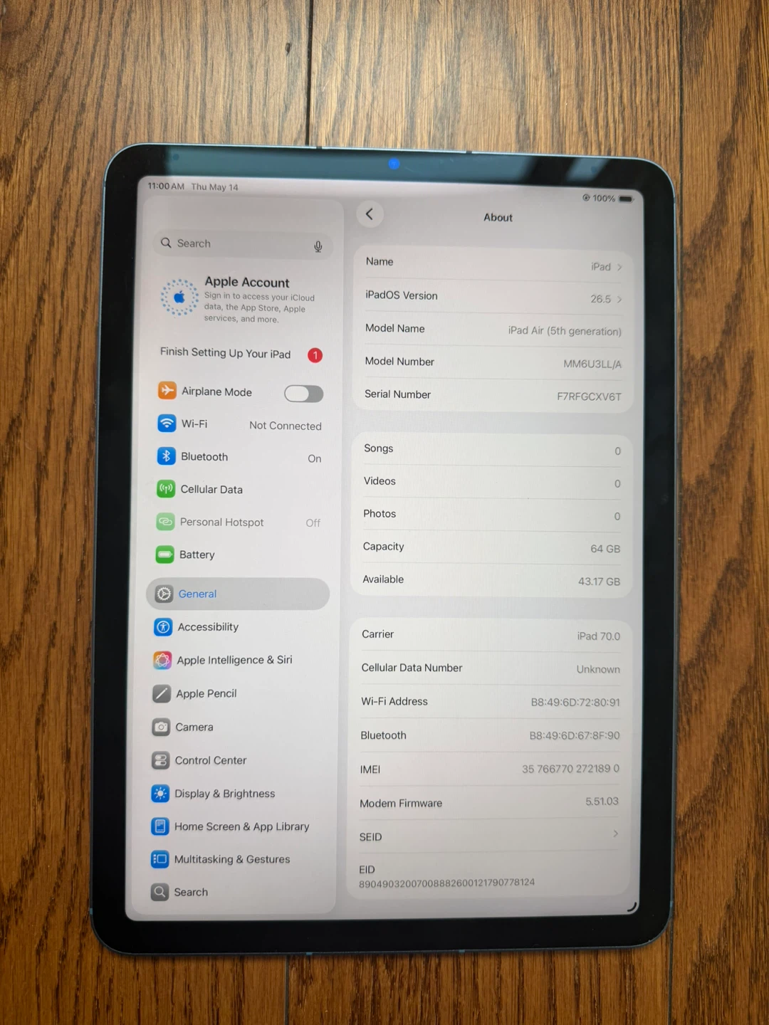 Apple iPad Air (5th Generation) Wi-Fi + Cellular 64GB - photo 3