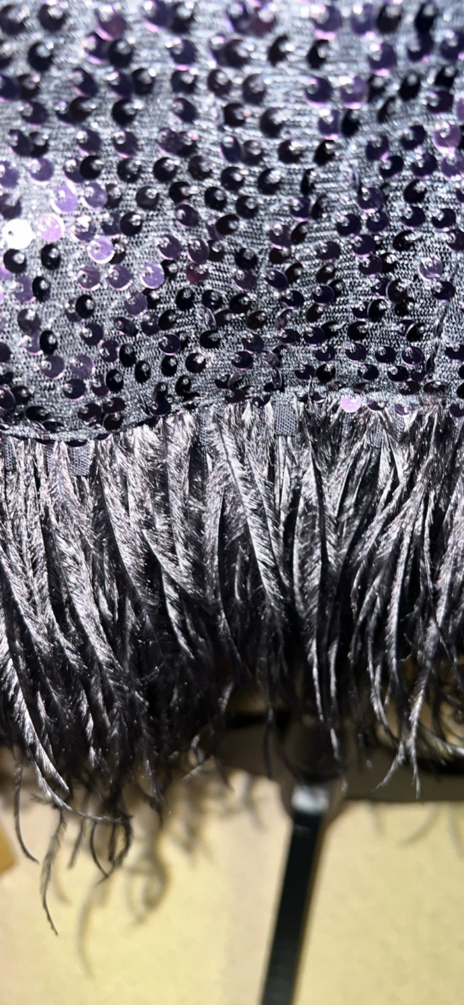 Guess Black Sequin Feather Dress Size 2 - photo 3