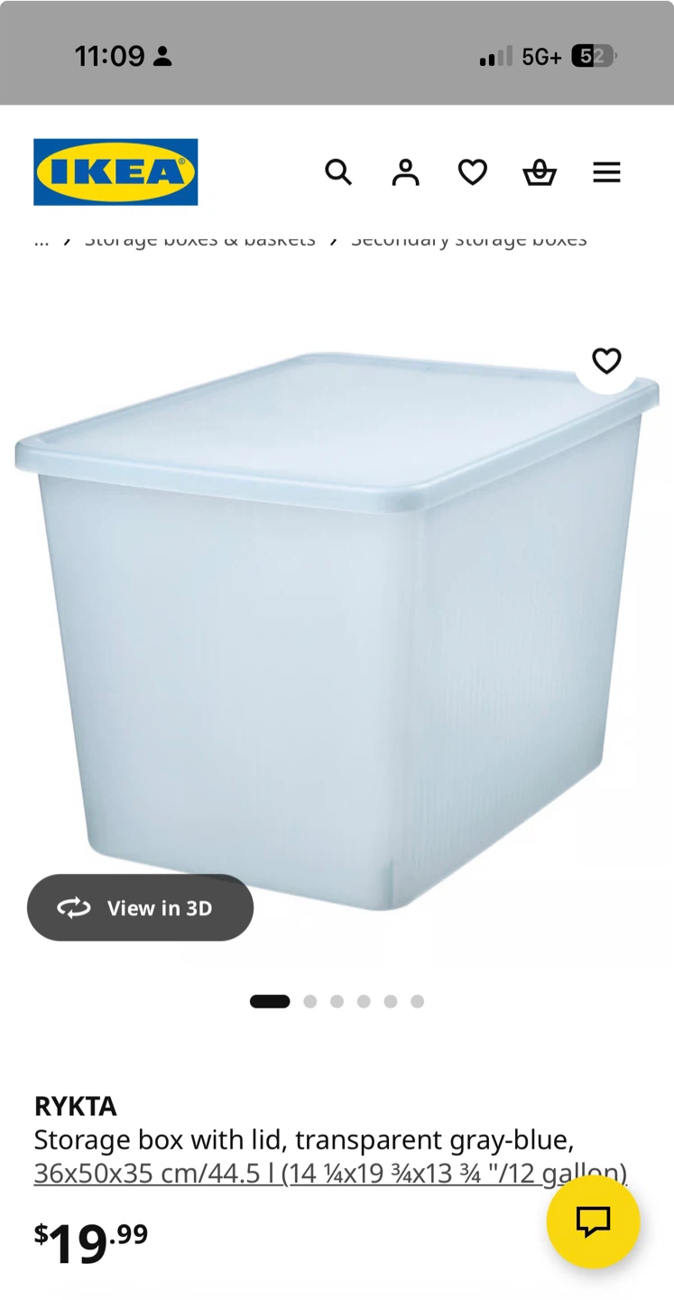 IKEA RYKTA Storage Box with Lid - photo 3