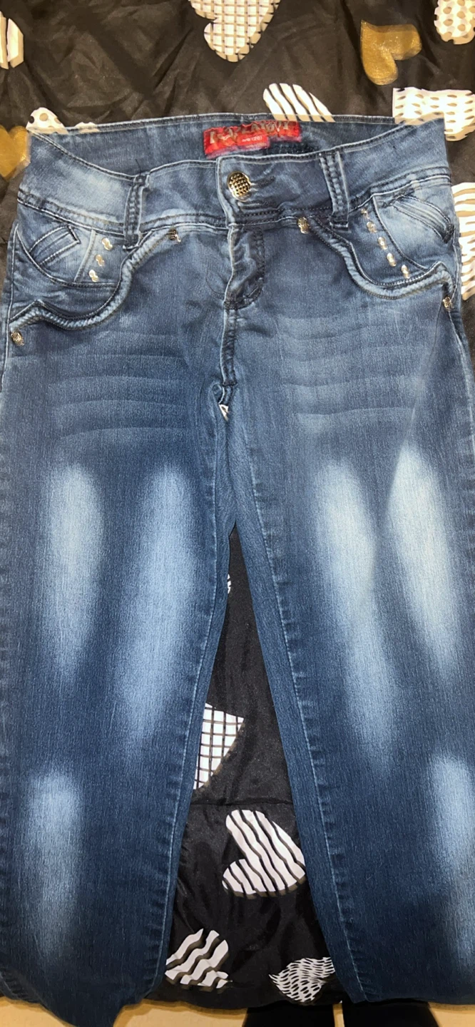 Playboy Women's Embellished Y2K  Blue Jeans