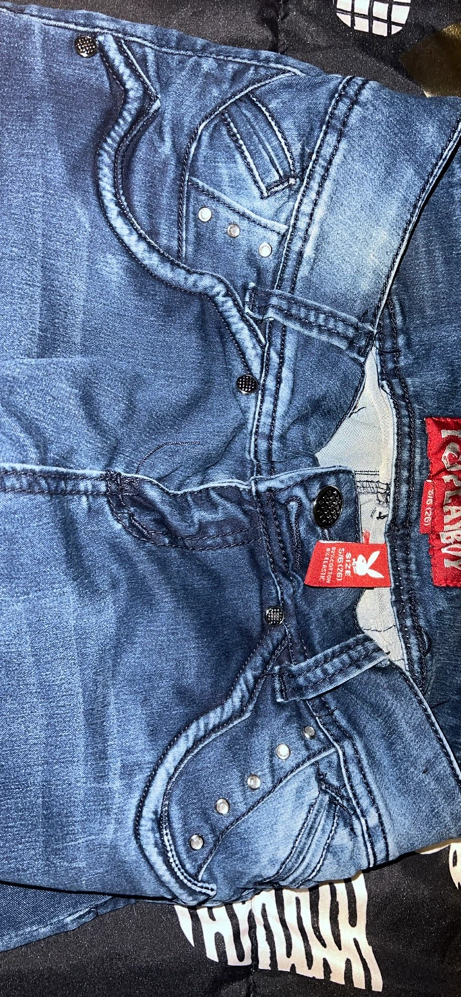 Playboy Women's Embellished Y2K  Blue Jeans - photo 4