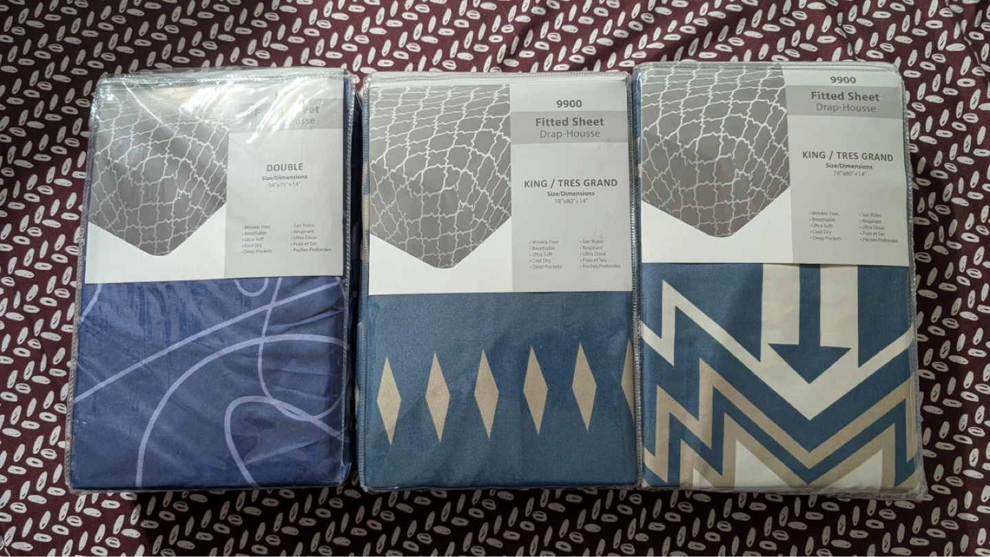 Fitted Sheet Set - King & Double Sizes