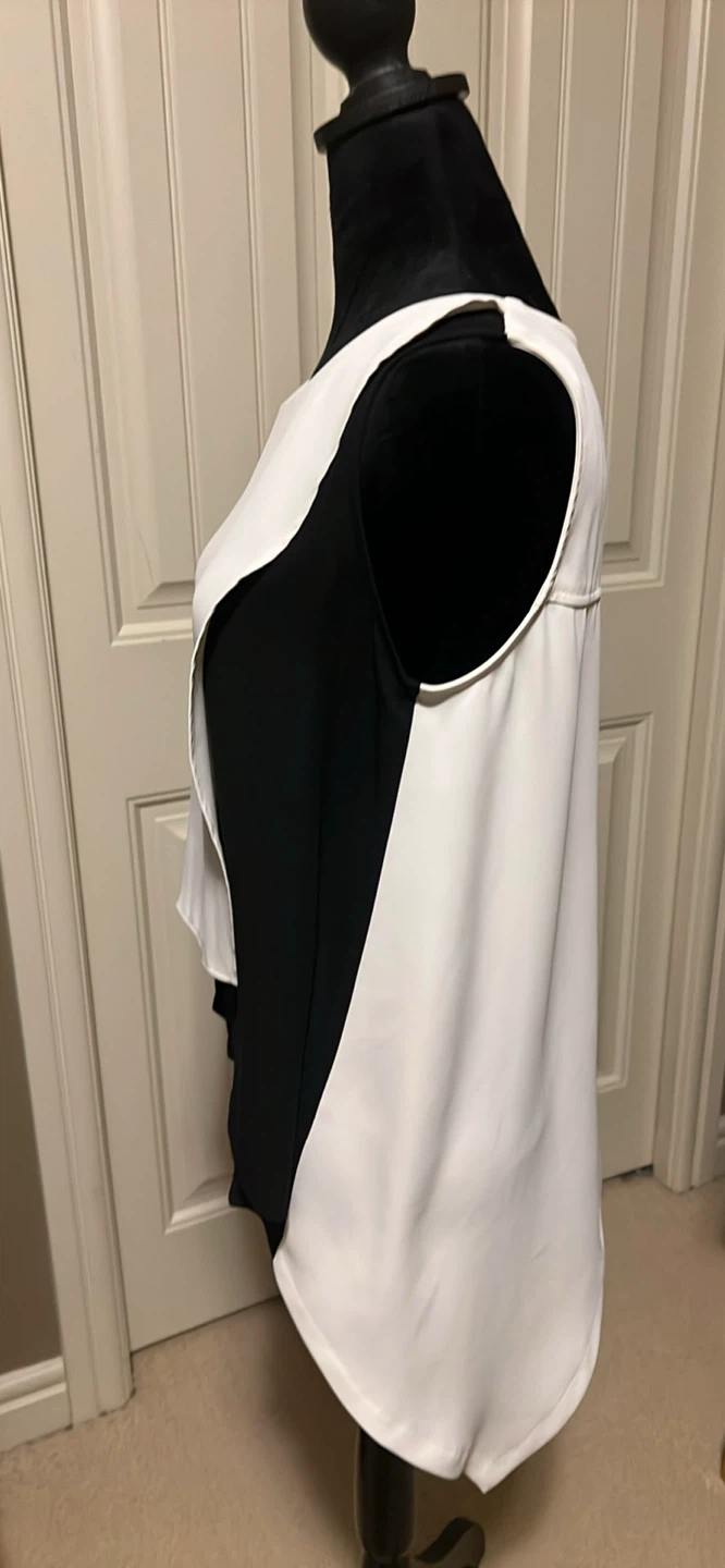 Joseph Ribkoff Women's sleeveless white and black layered top - photo 4