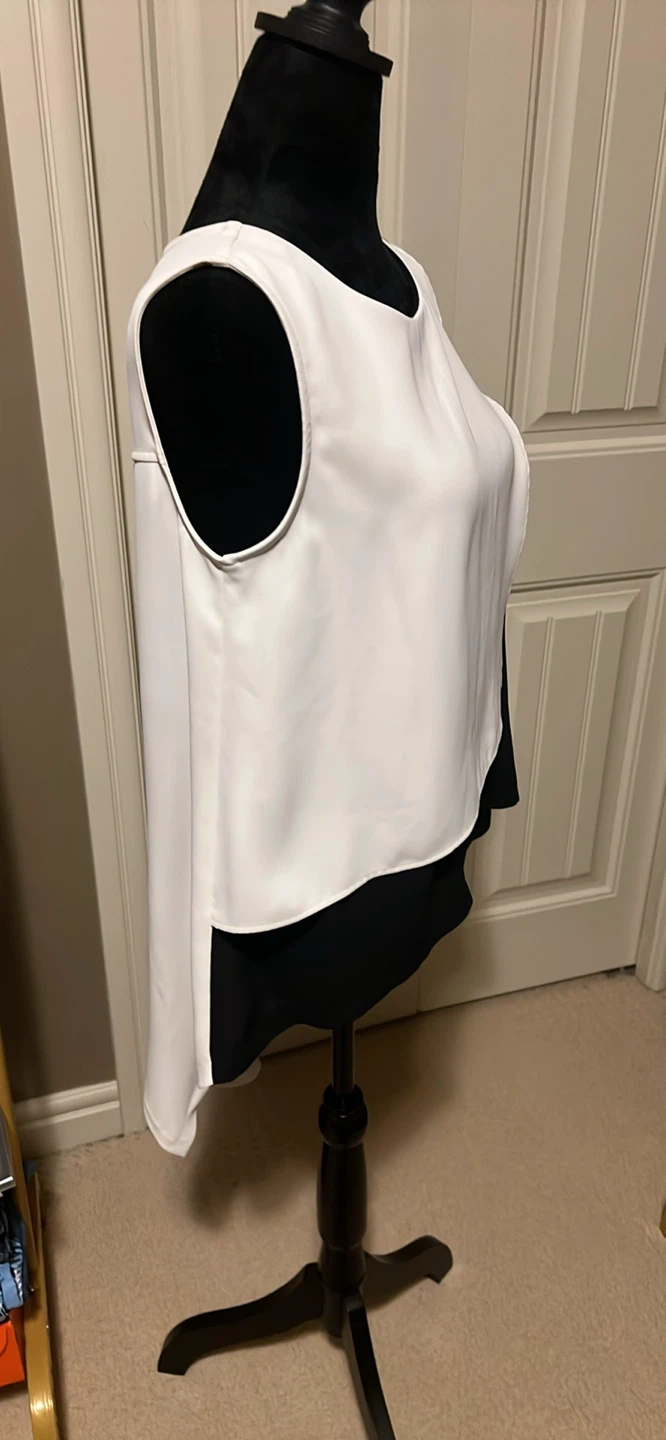 Joseph Ribkoff Women's sleeveless white and black layered top - photo 2