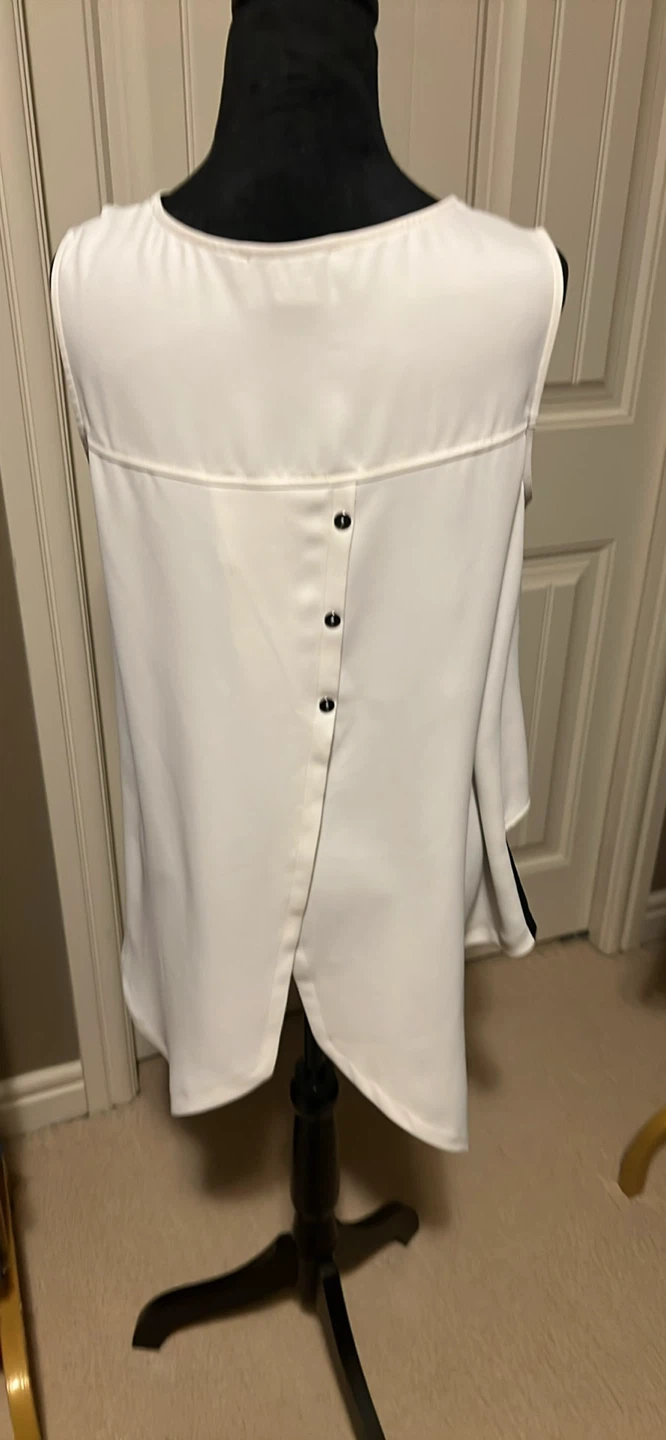 Joseph Ribkoff Women's sleeveless white and black layered top - photo 3