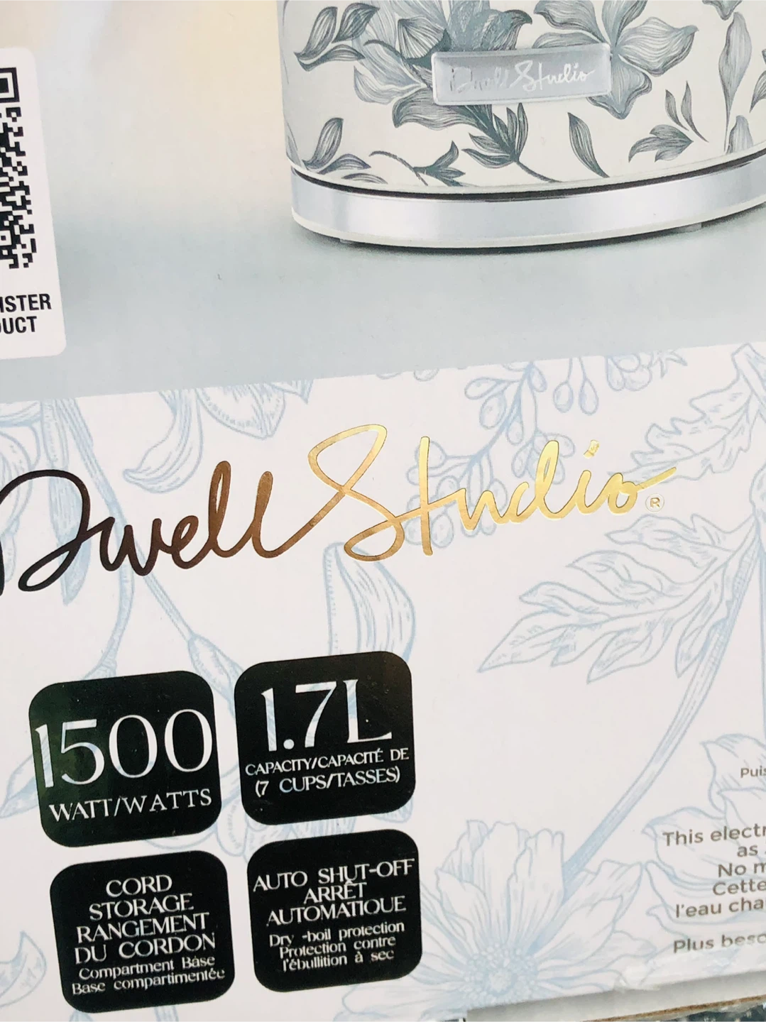 NEW Dwell Studio Electric Kettle 1.7L 1500W Floral - photo 5