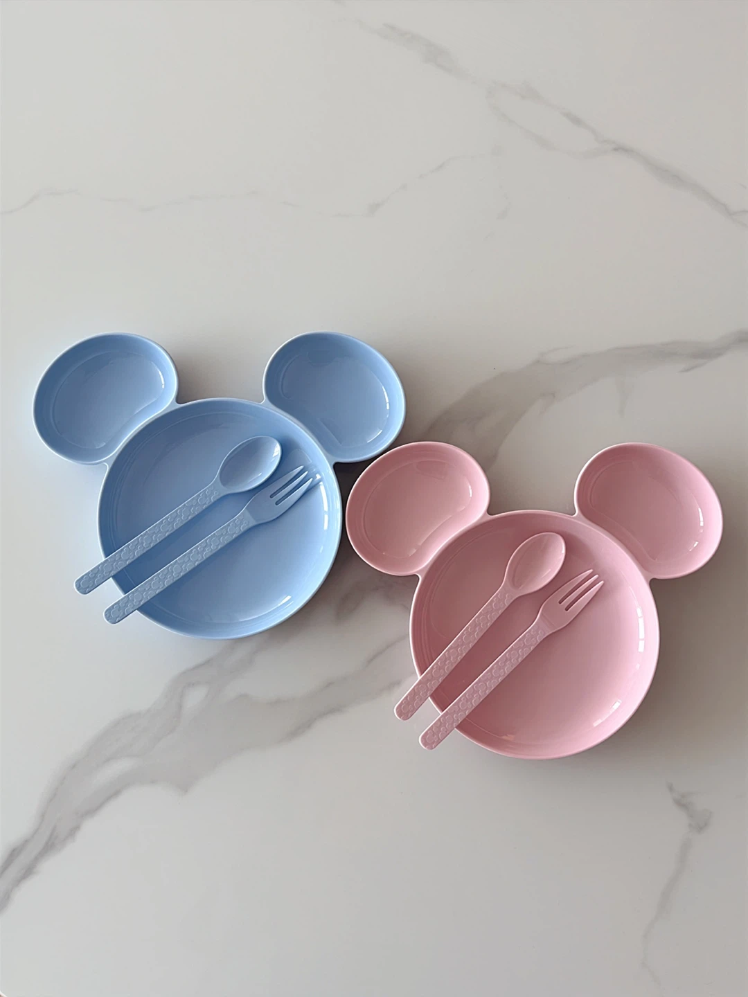 Franc Franc × Mickey Mouse food tray & utensils set — Brand new