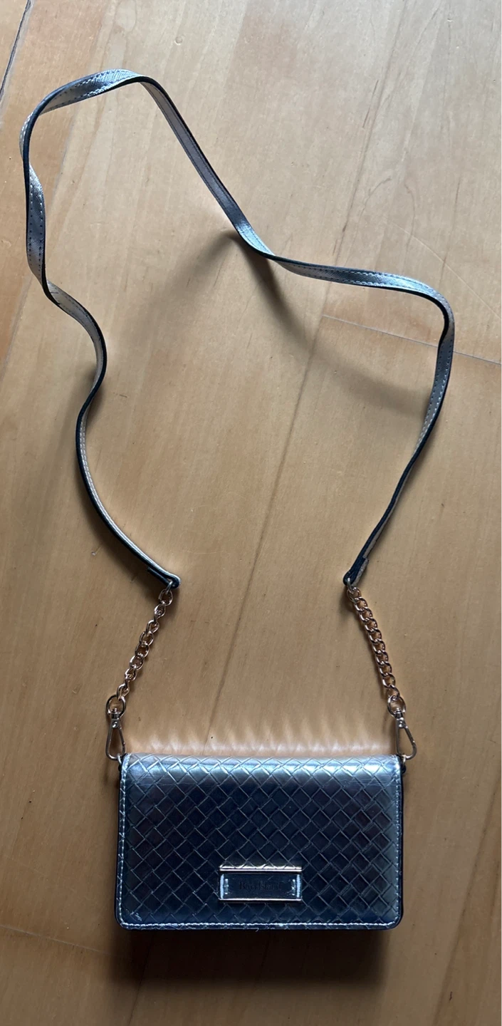 River Island Silver Crossbody Wallet