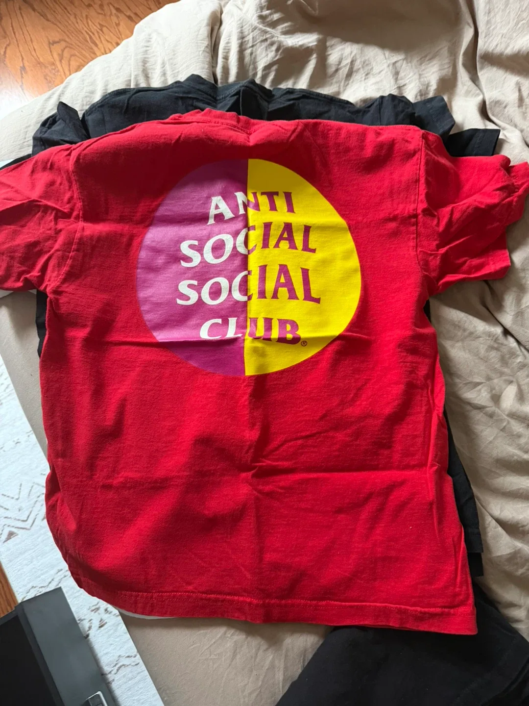 Anti Social Social Club Split Logo T-Shirt - Red - photo 2