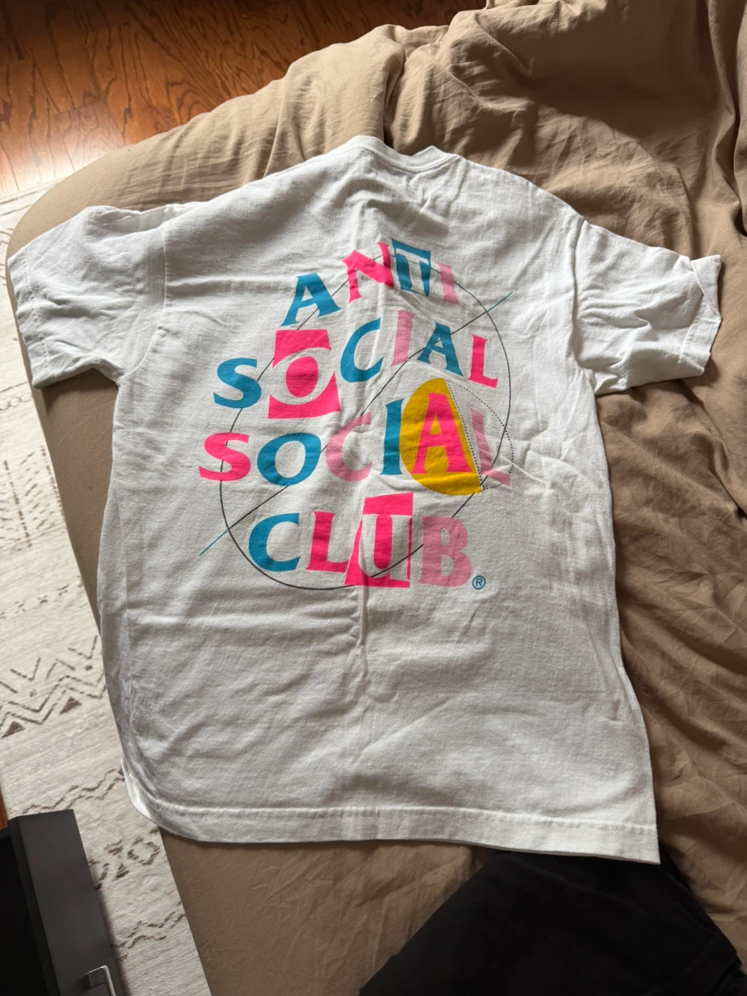 Anti Social Social Club Multi-Color Logo Tee - White - Size M - photo 2