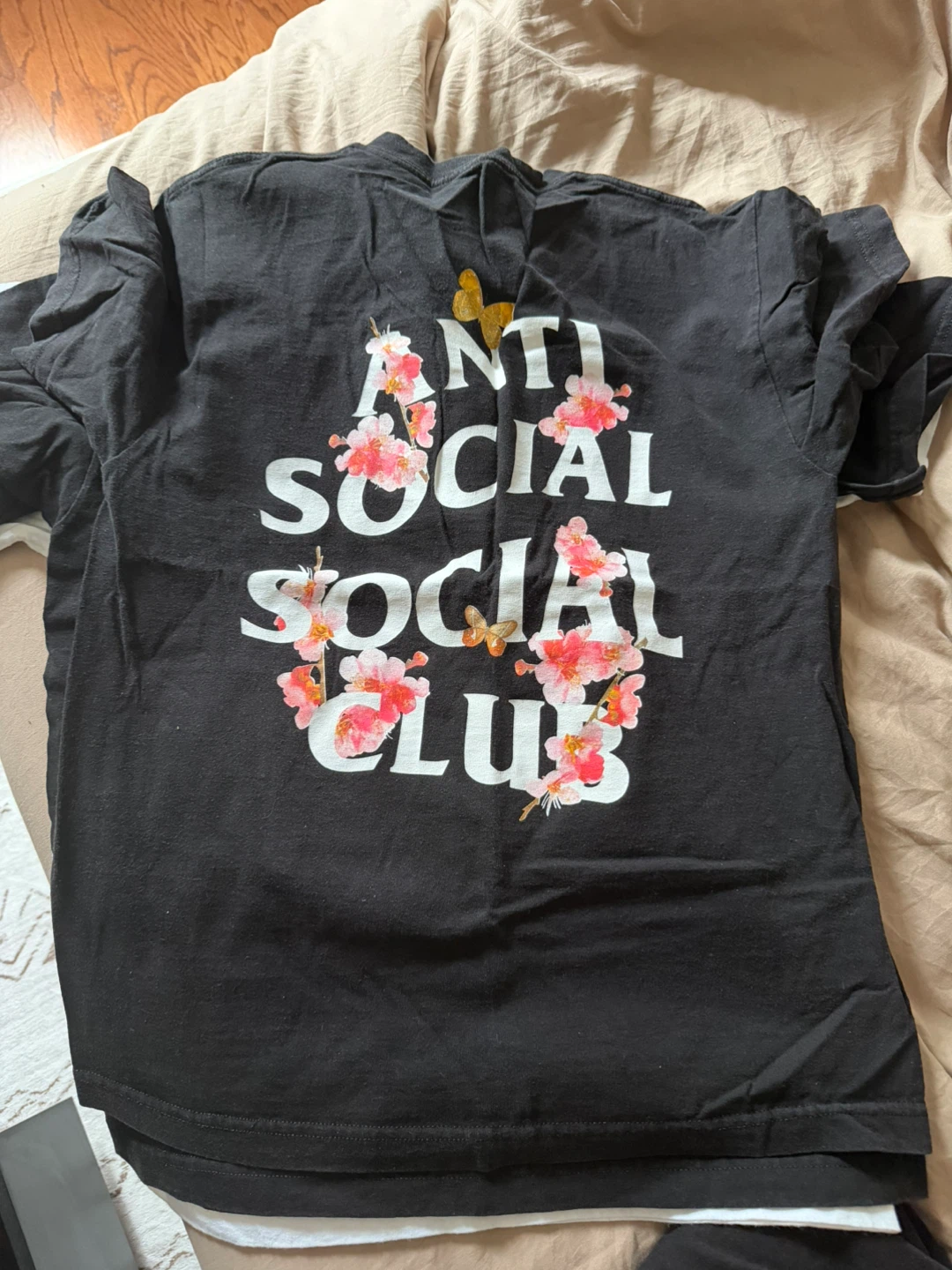 Anti Social Social Club Cherry Blossom Tee - Black - Medium - photo 2