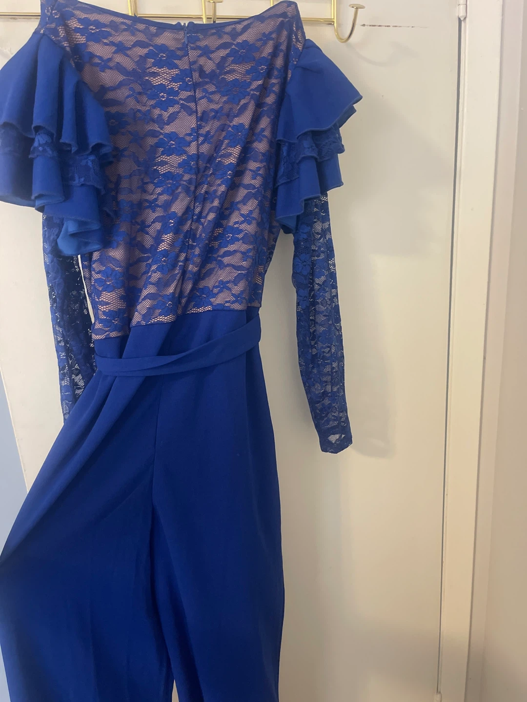 Royal Blue Lace Ruffle Jumpsuit - photo 5