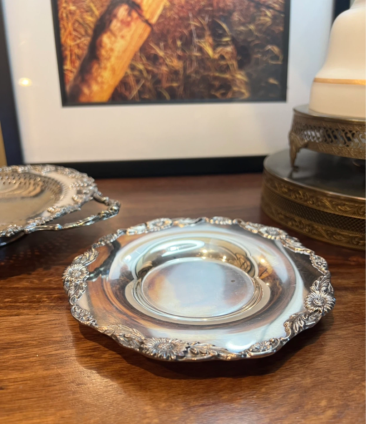 Vintage Ornate Silver-Plated Trio - photo 3