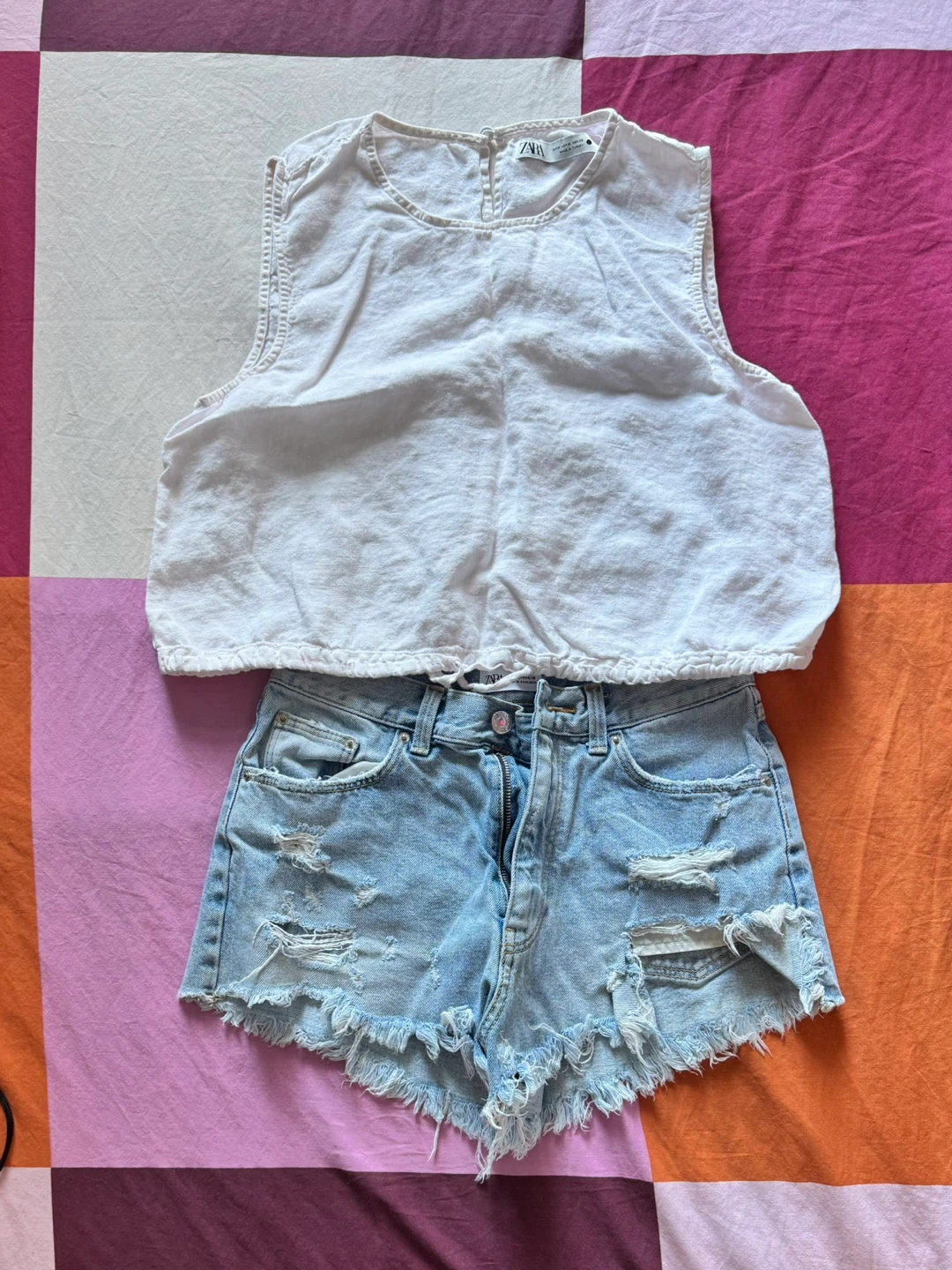 Linen Zara Cropped Tank Top - photo 2