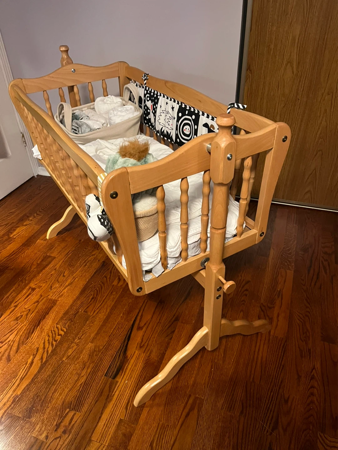 Wooden Baby Bassinet Cradle - photo 2
