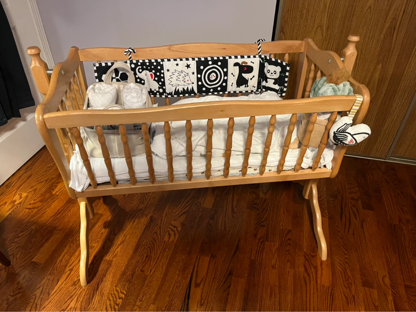 Wooden Baby Bassinet Cradle