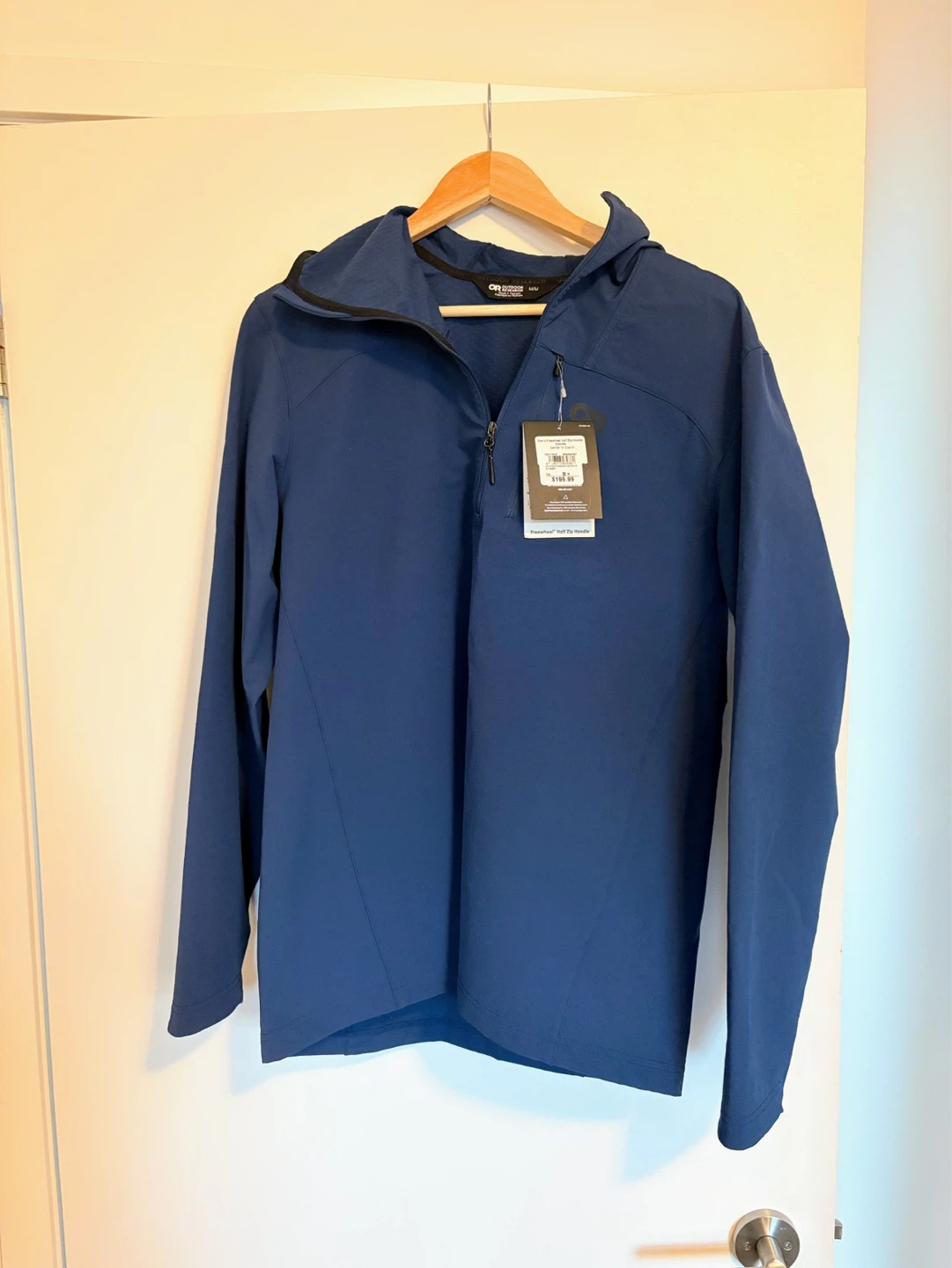 Outdoor Research Men's Freewheel Half Zip Hoodie - Navy, Size M