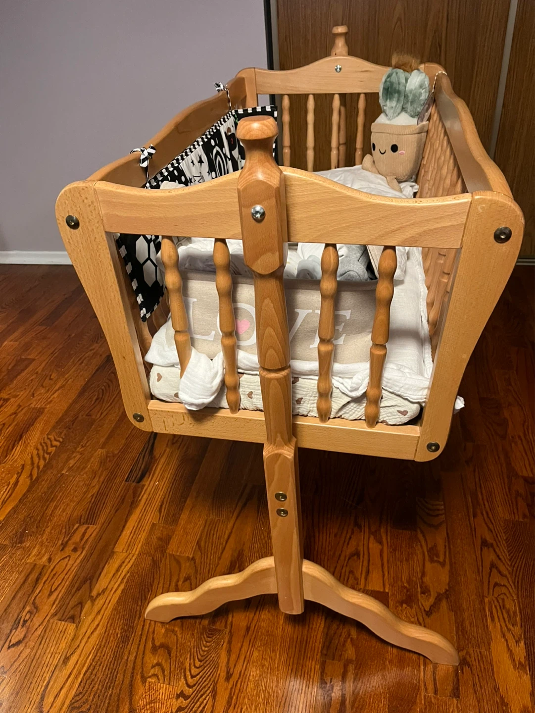 Wooden Baby Bassinet Cradle - photo 3