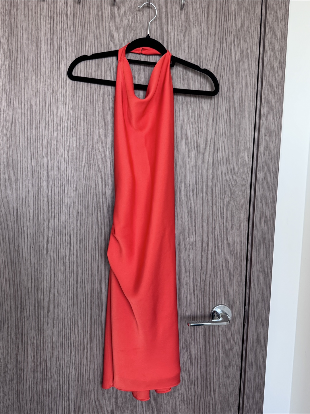 Babaton Audience Satin Mini Dress - Poppy Red Size 4