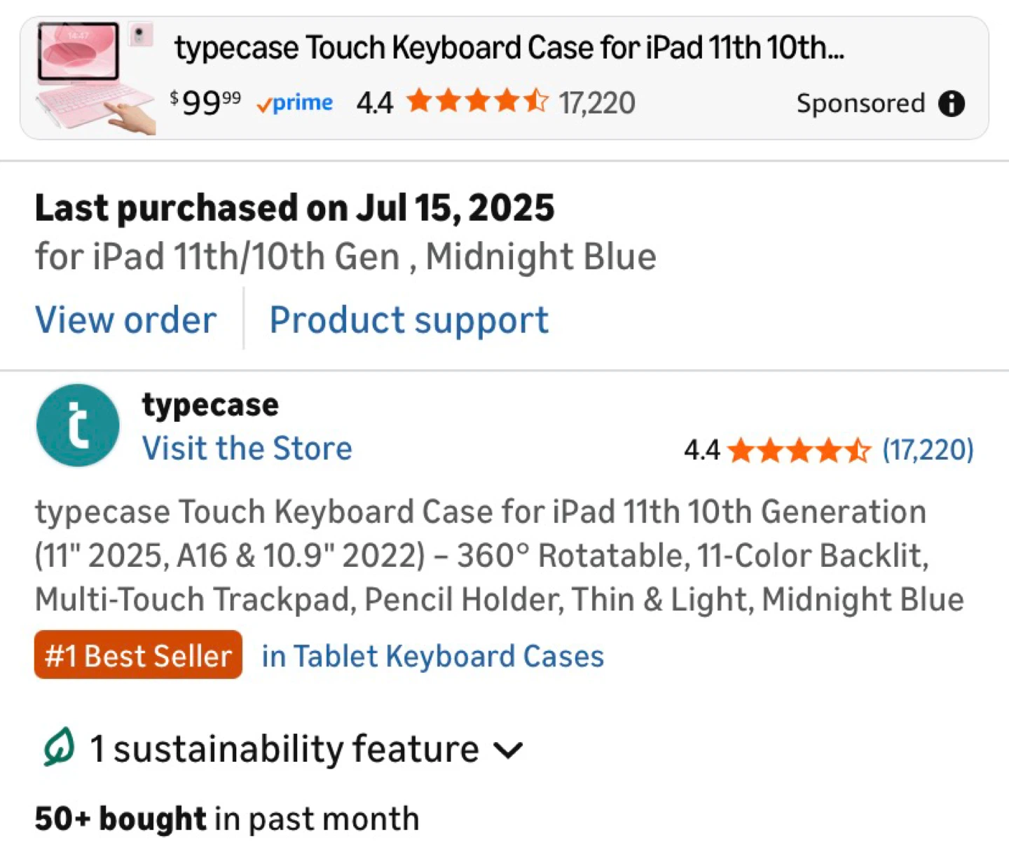 7-in-1 Touch Keyboard Case for iPad 10th/11th gen - photo 4