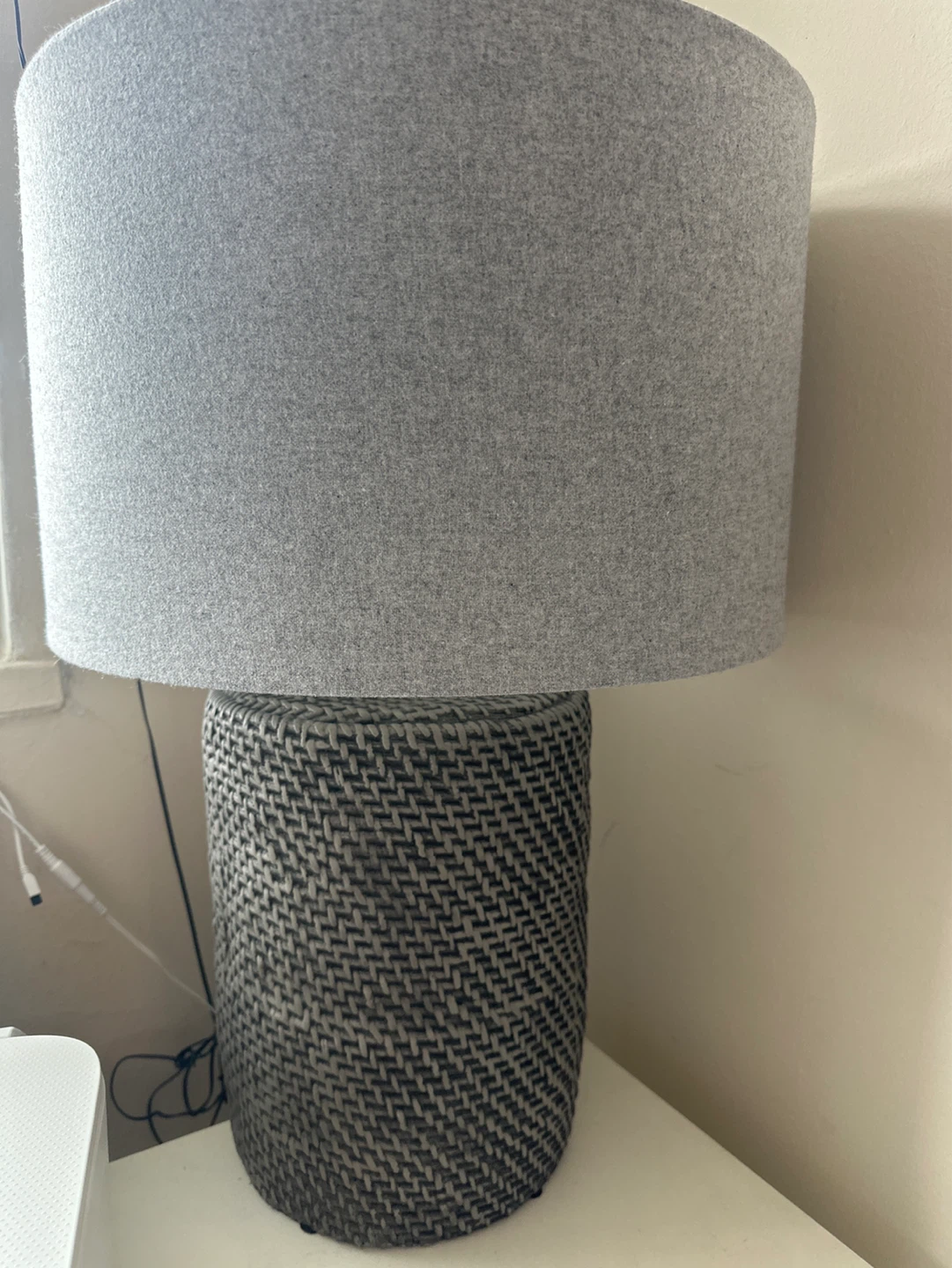 Table Lamp with Woven Base