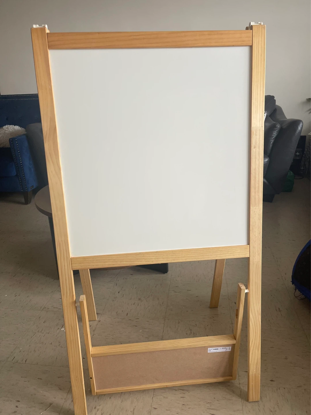Wooden Easel with Whiteboard and Chalkboard