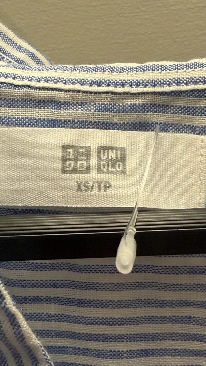 UNIQLO Striped Linen Blend V-Neck Shirt - XS/TP - photo 3